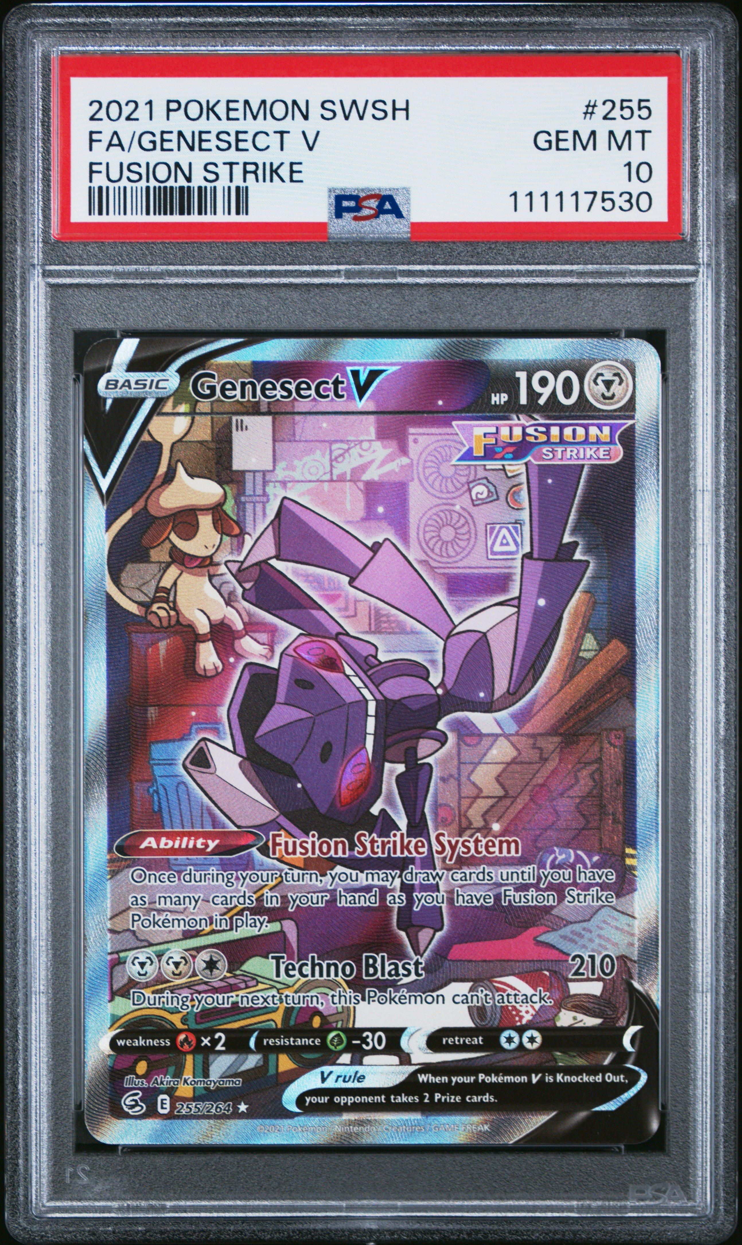 2021 Pokemon Sword & Shield Fusion Strike 255 Full Art/genesect V