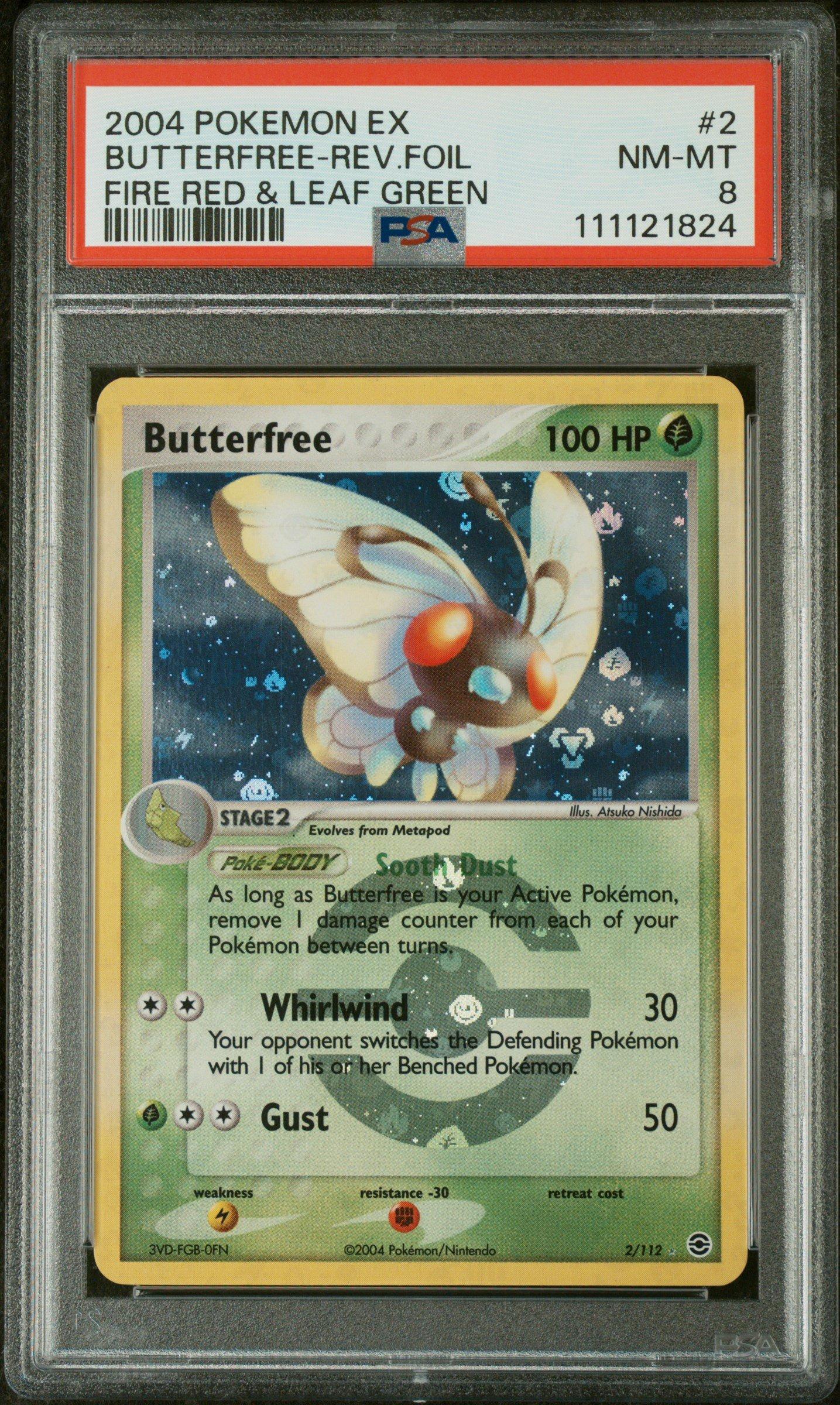 2004 Pokemon Ex Fire Red & Leaf Green 2 Butterfree-reverse Foil PSA