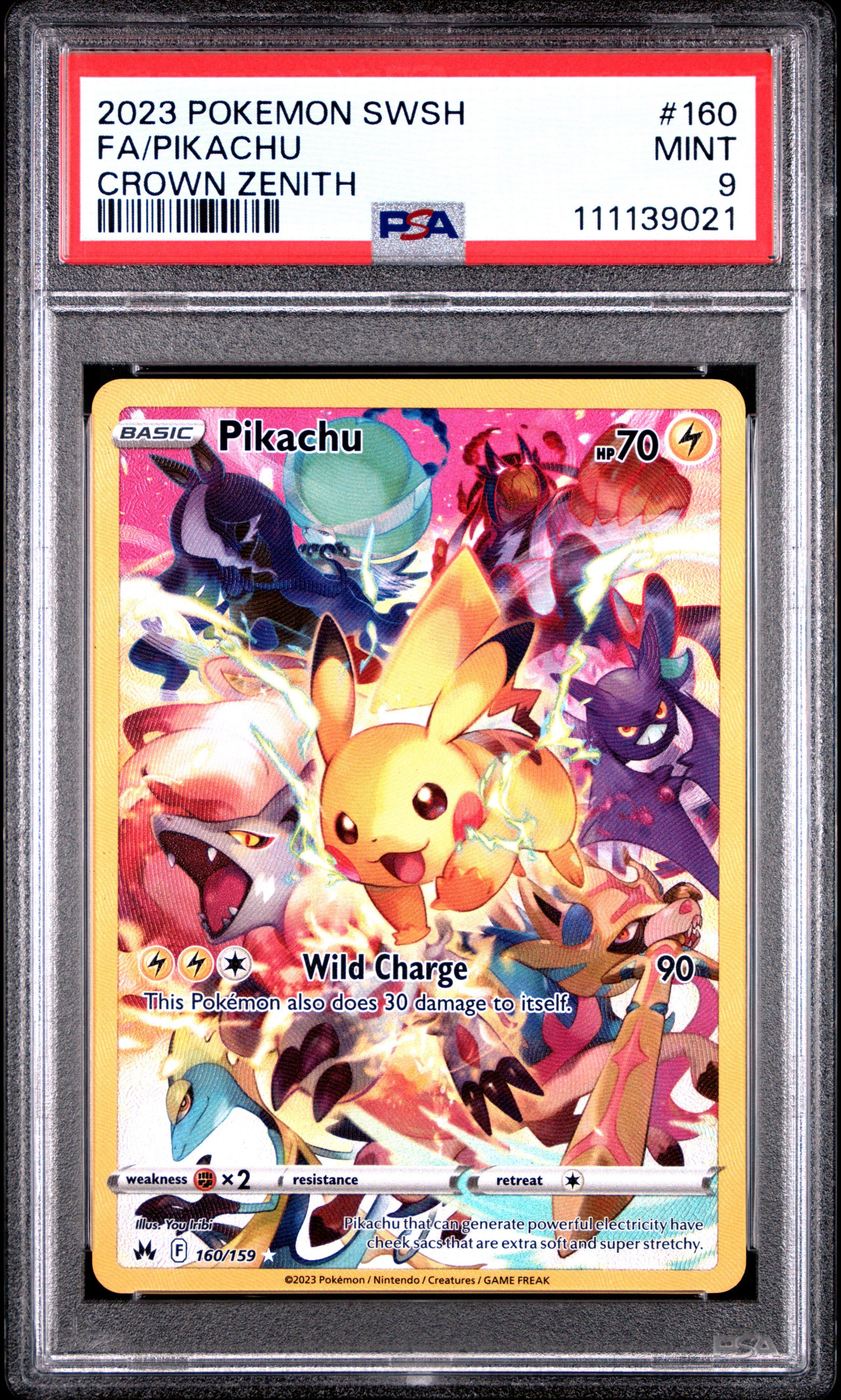 ポケモンカード PSAグレード 5枚セット 2023 Pokemon Sword And Shield Crown Zenith 160 Full Art/pikachu