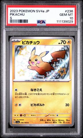 2023 Pokemon Japanese Sv4a-shiny Treasure Ex 236 Pikachu S PSA 10