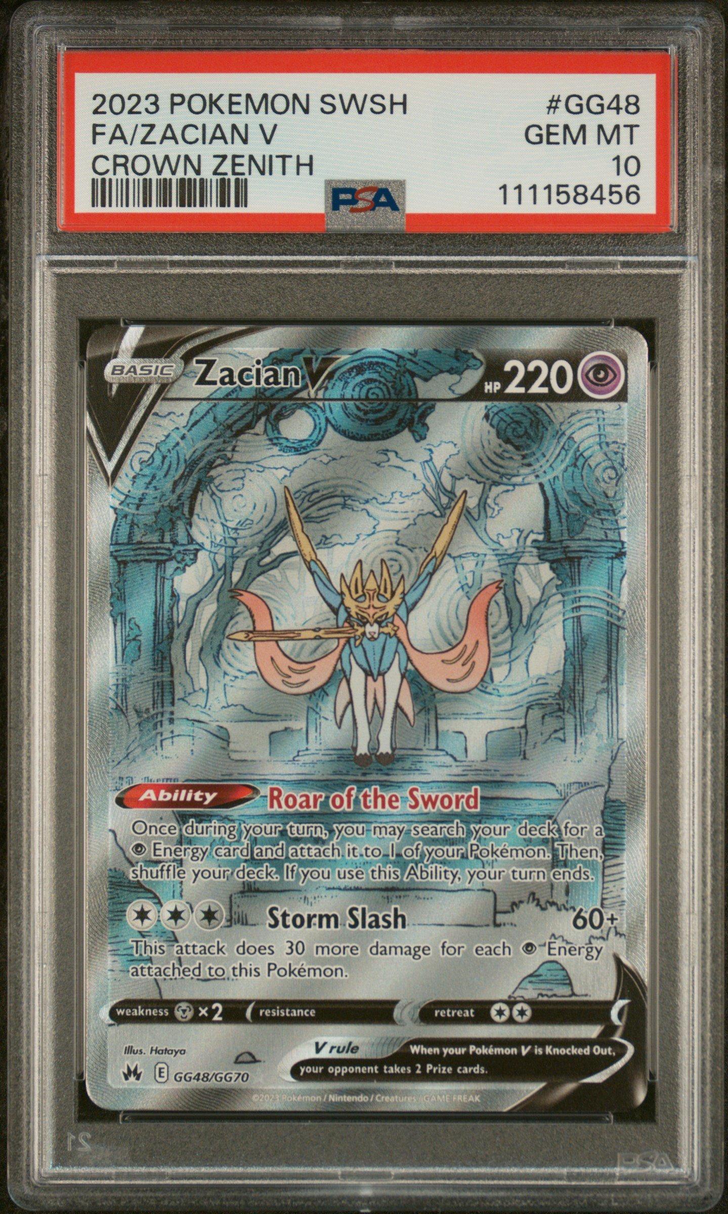 2023 Pokemon Sword And Shield Crown Zenith Gg48 Full Art/zacian V