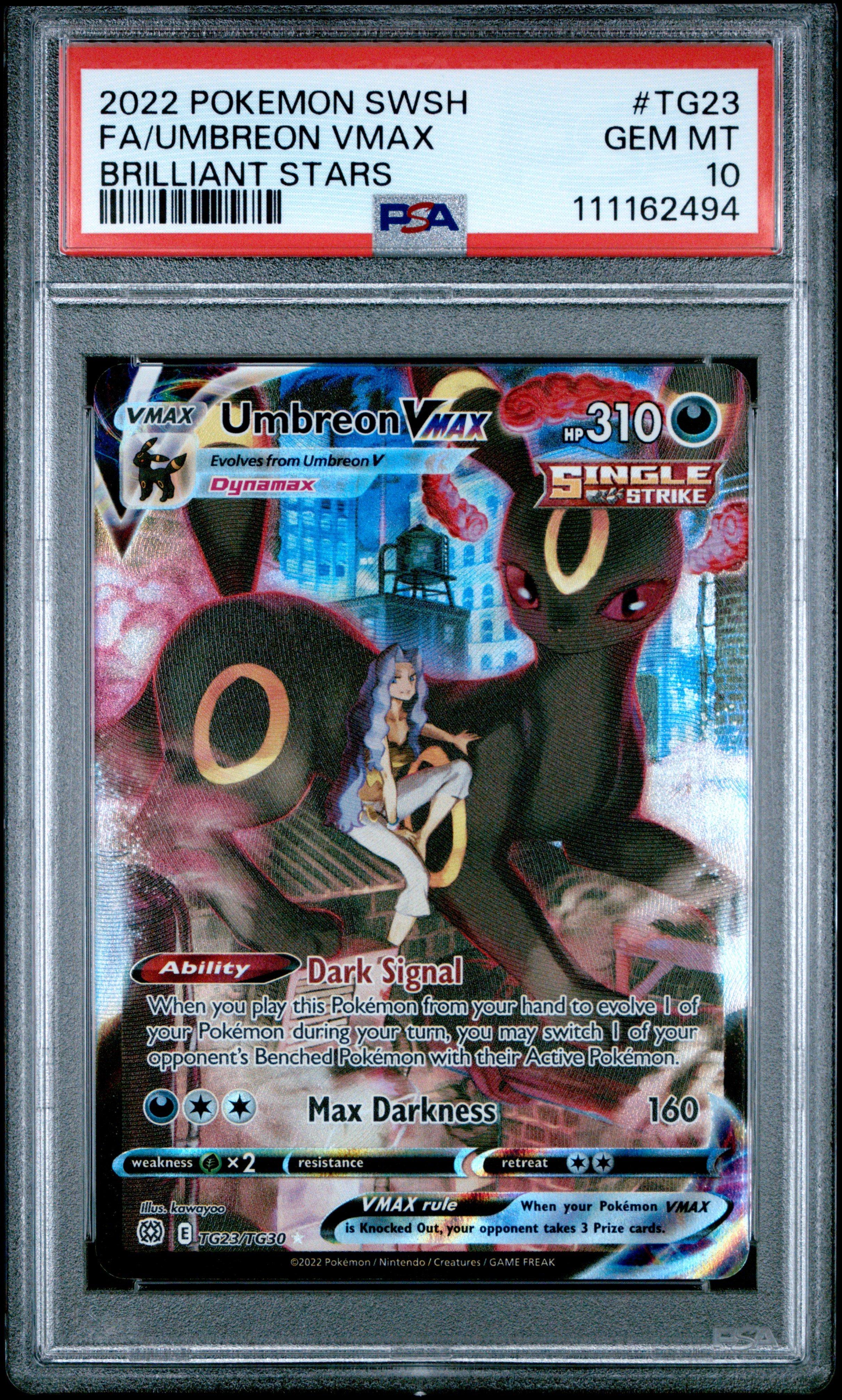 2022 Pokemon Sword & Shield Brilliant Stars Tg23 Full Art/umbreon