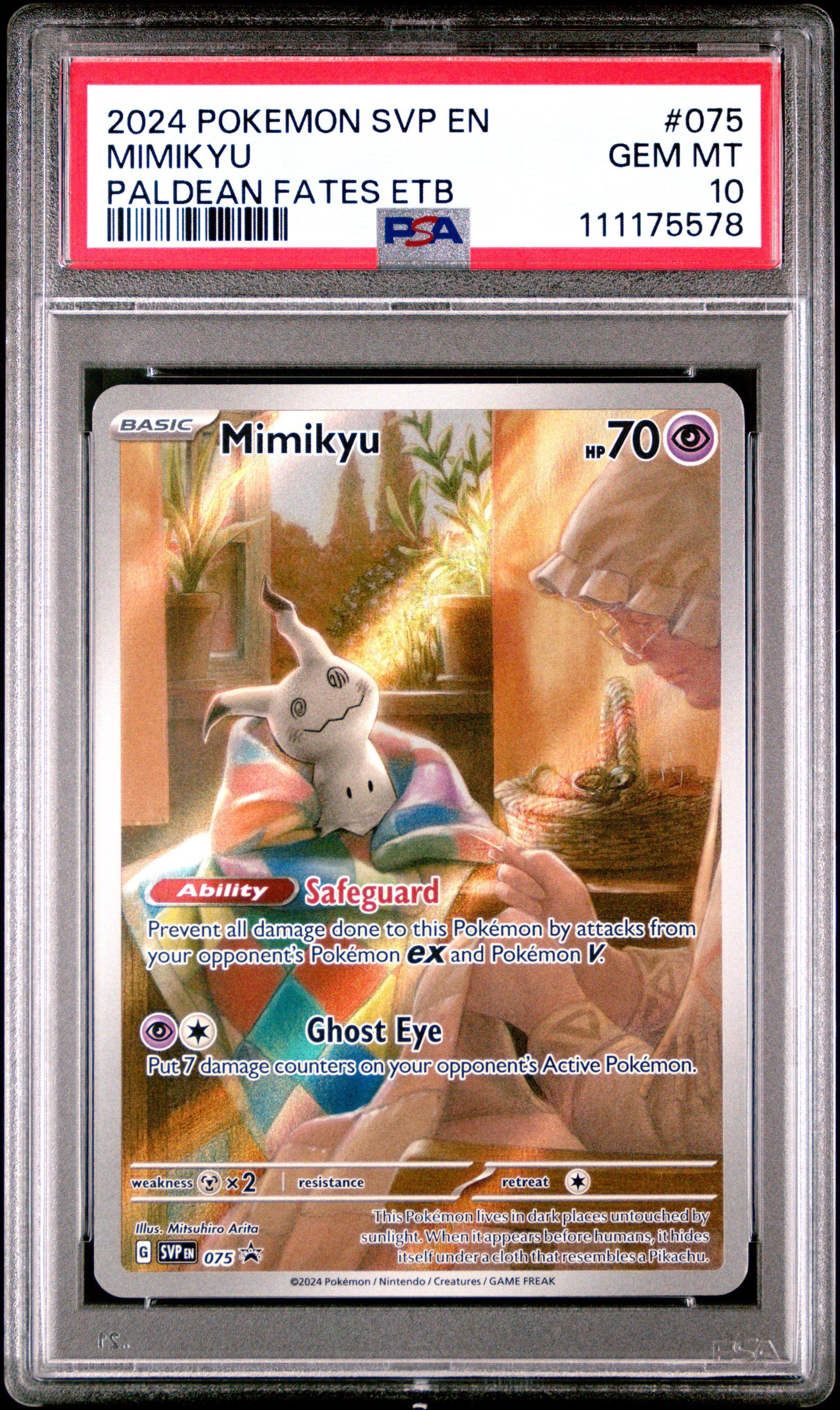graded mimikyu card Pokemon TCG V TG16/TG30 Brilliant Stars 9  2Sis Collectibles Weakness / Resistance / Retreat Cost 2024 Pokemon SV Black Star