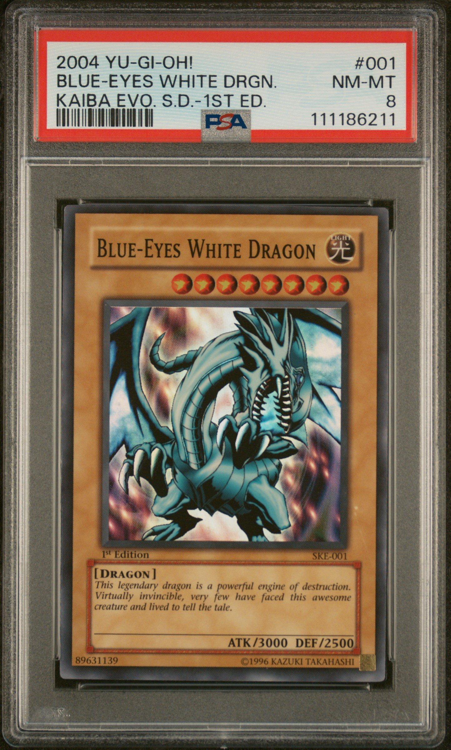 2004 Yu-gi-oh! Kaiba Evolution Starter Deck 001 Blue-eyes White Dragon 1st  Edition PSA 8 Graded Card | GameStop