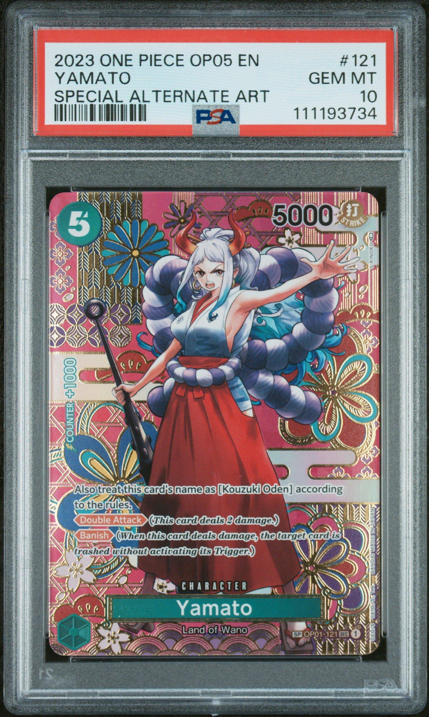 2023 One Piece Op05-awakening Of The New Era 121 Yamato Special Alternate Art PSA 10