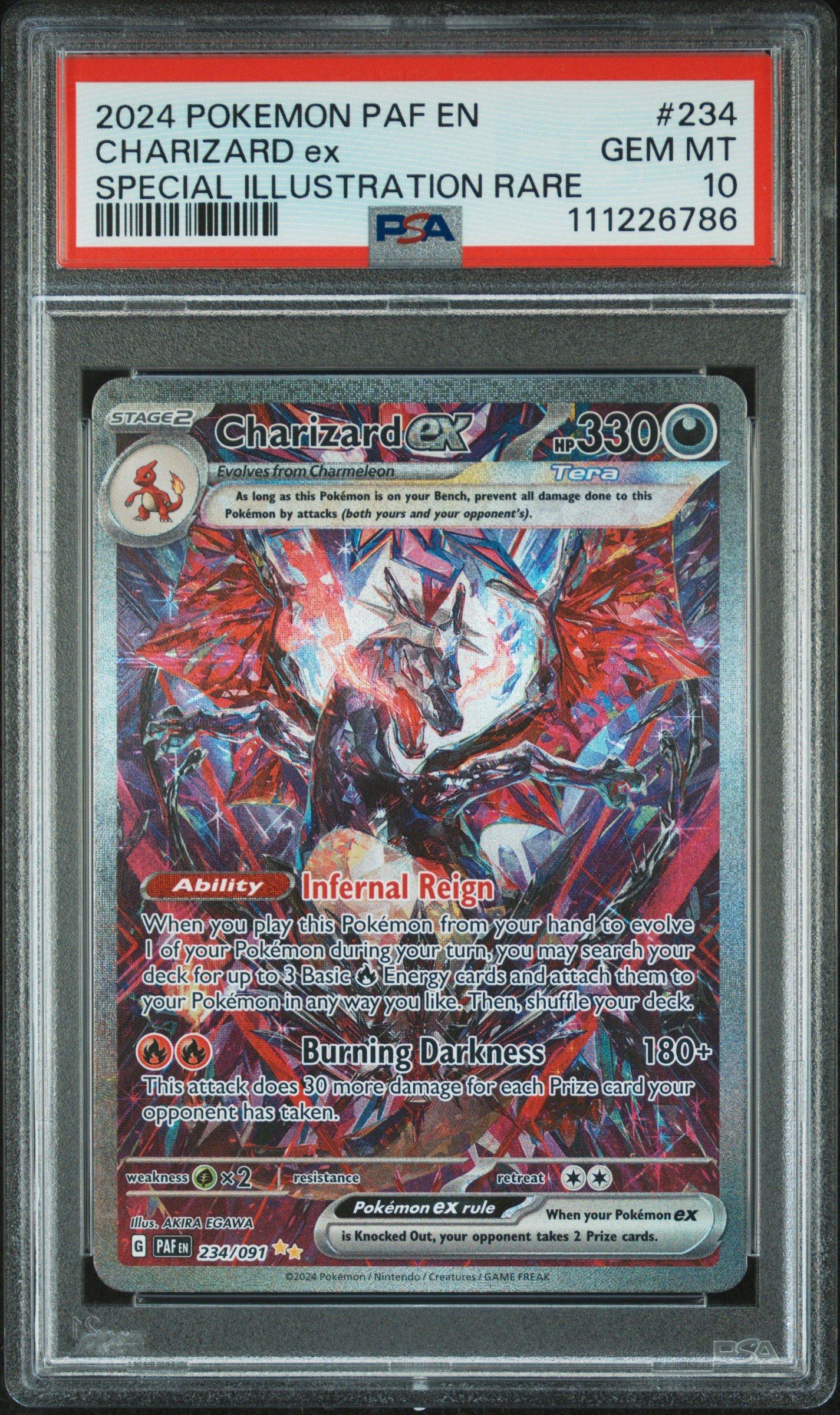 2024 Pokemon Paf En-paldean Fates 234 Charizard Ex Special