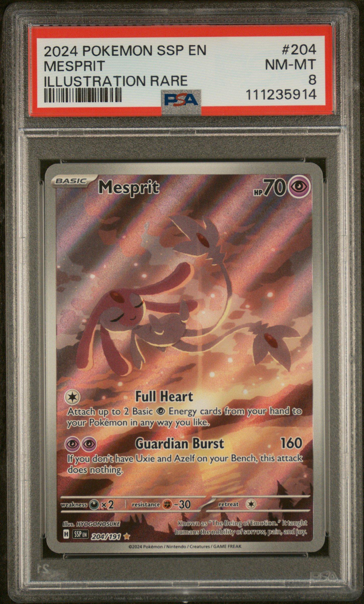 2024 Pokemon Ssp En-surging Sparks 204 Mesprit Illustration Rare