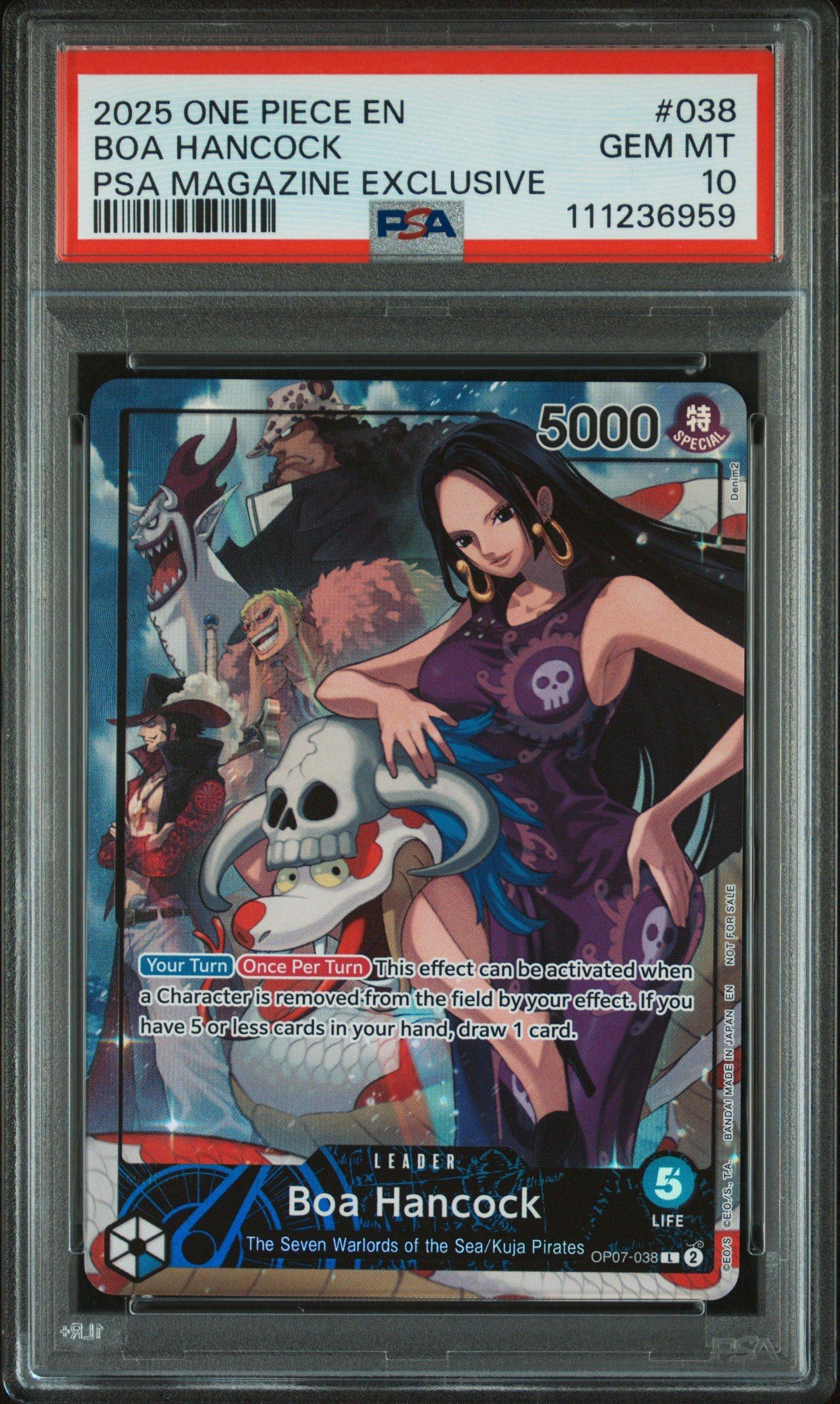 2025 One Piece Promos 038 Boa Hancock Psa Magazine Exclusive PSA