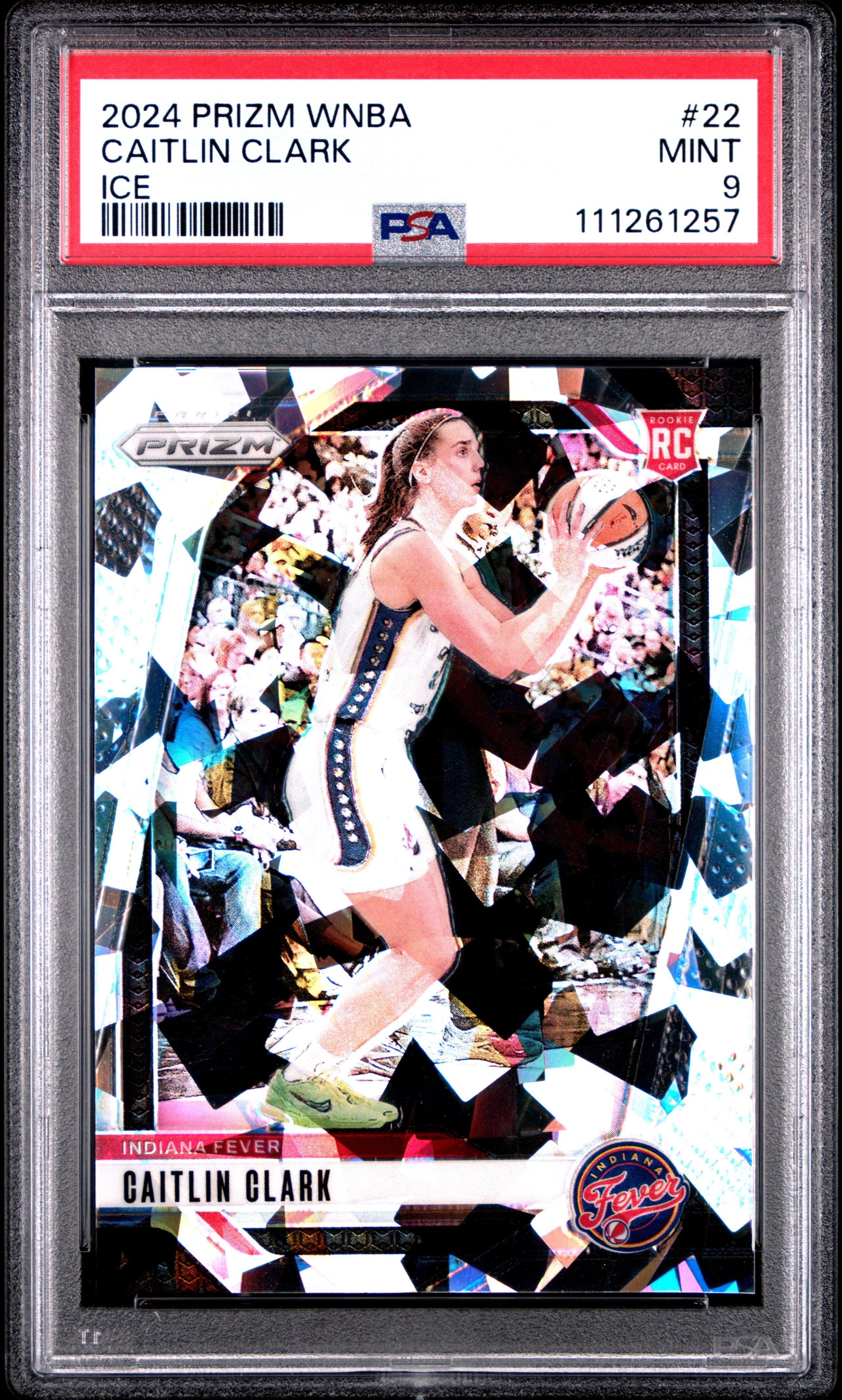 2024 Panini Prizm Wnba 22 Caitlin Clark Ice PSA 9