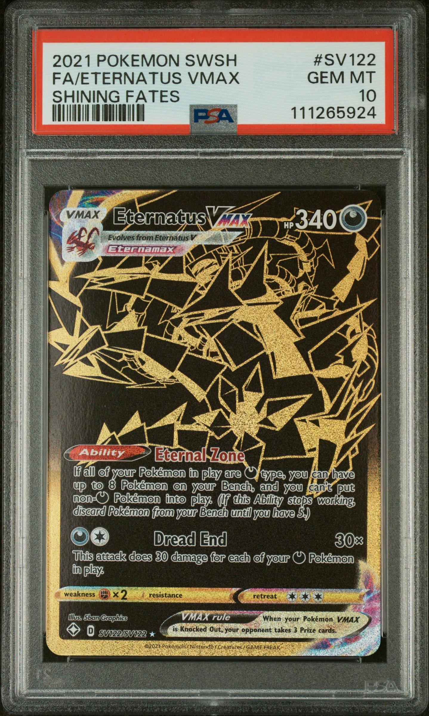 2021 Pokemon Sword & Shield Shining Fates Sv122 Full Art/eternatus