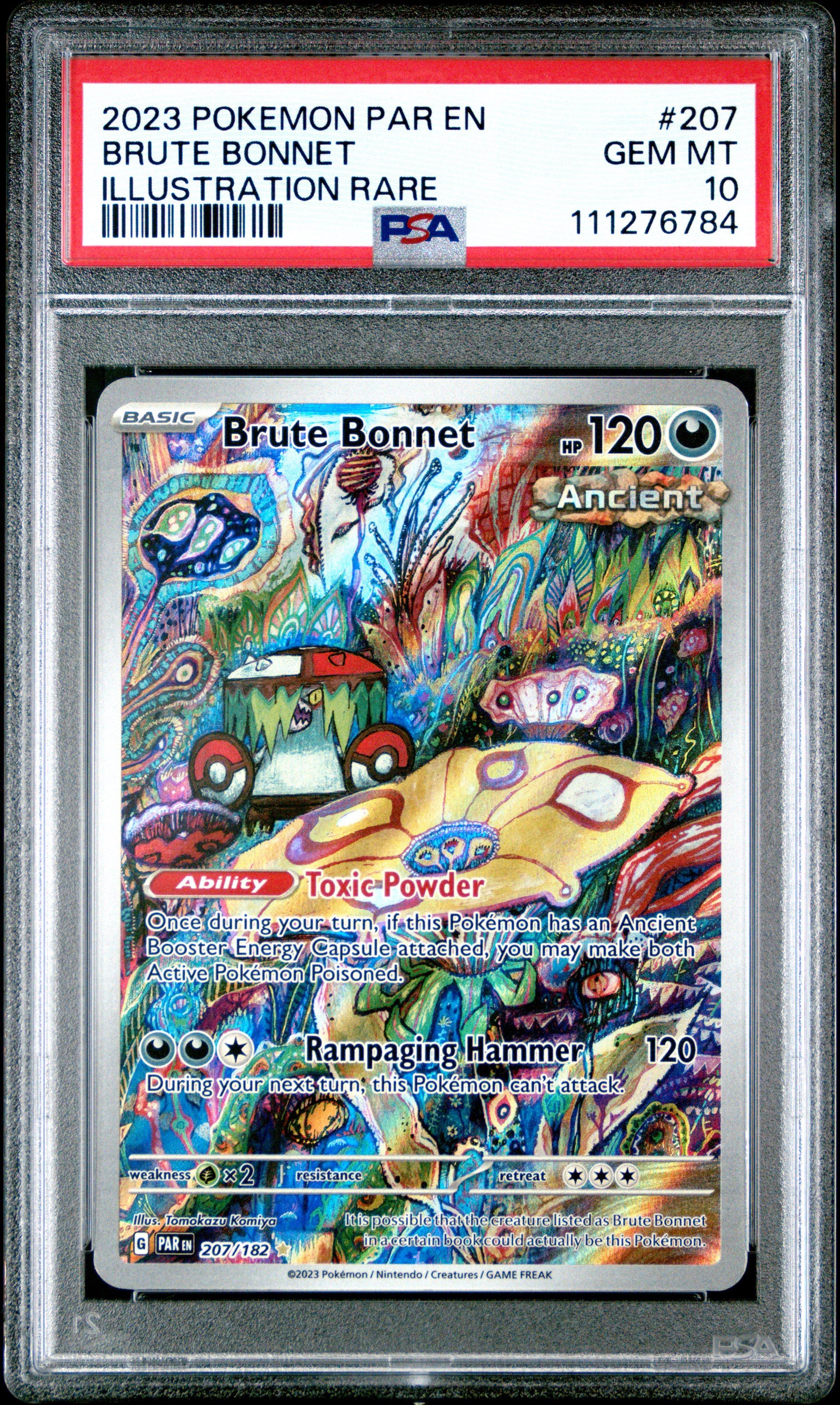 2023 Pokemon Par En-paradox Rift 207 Brute Bonnet Illustration