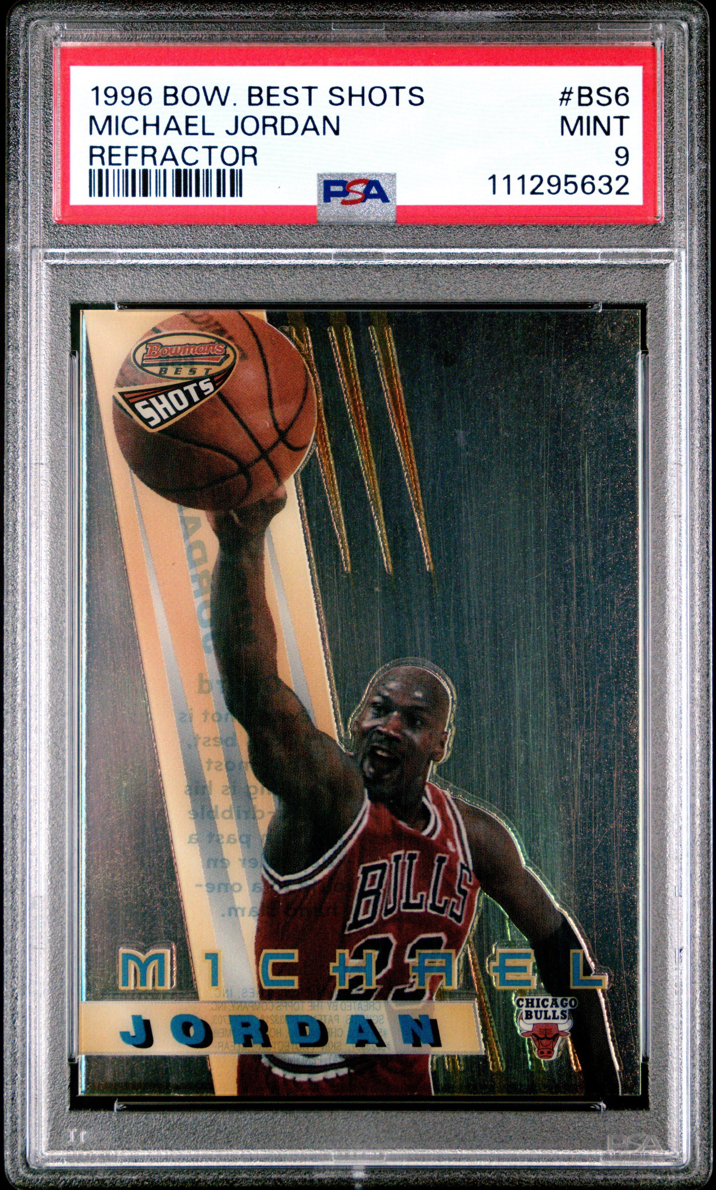 1996 Bowman's Best Best Shots Bs6 Michael Jordan Refractor PSA 9