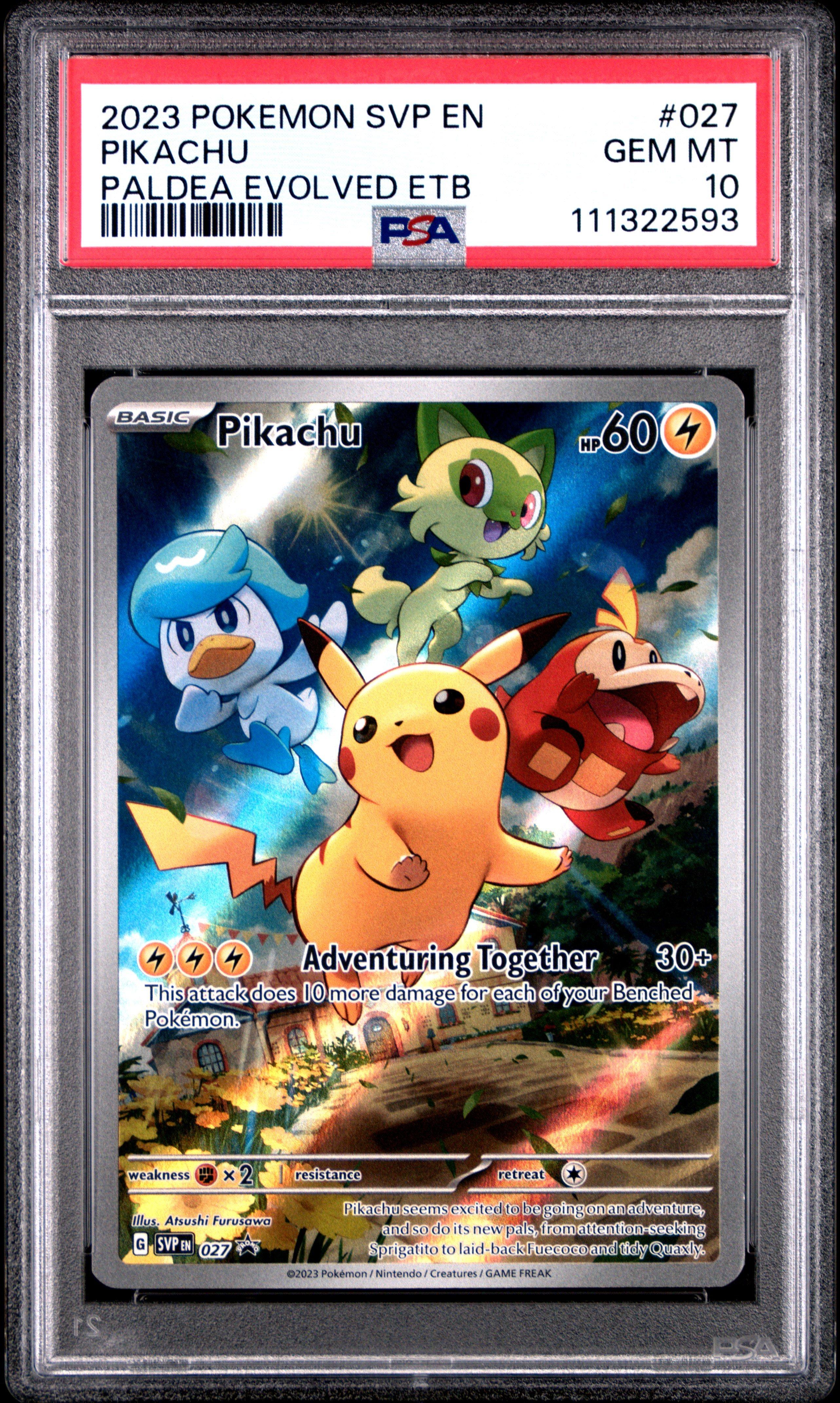 2023 Pokemon Svp En-sv Black Star Promo 027 Pikachu Paldea Evolved