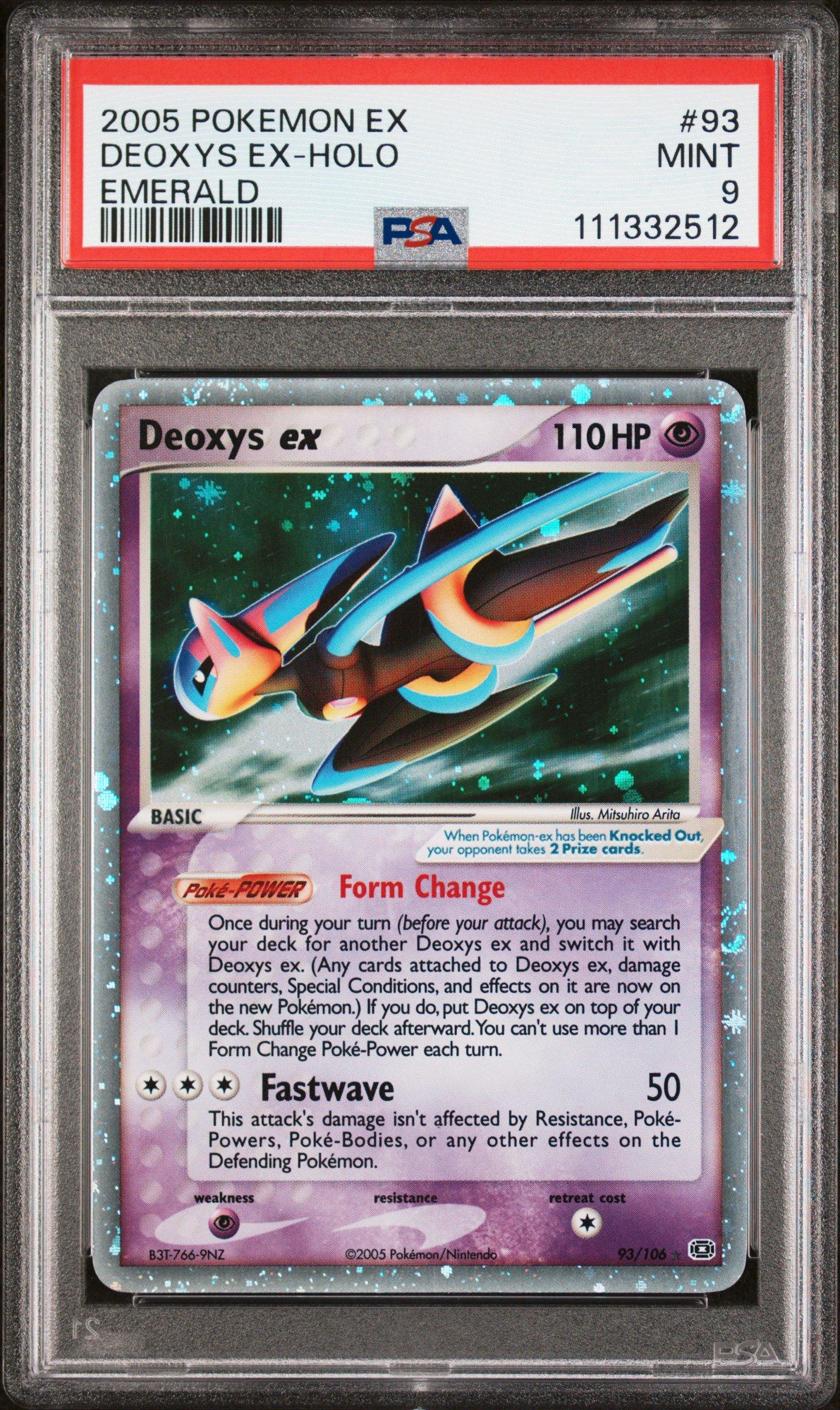 2005 Pokemon Ex Emerald 93 Deoxys Ex-holo PSA 9