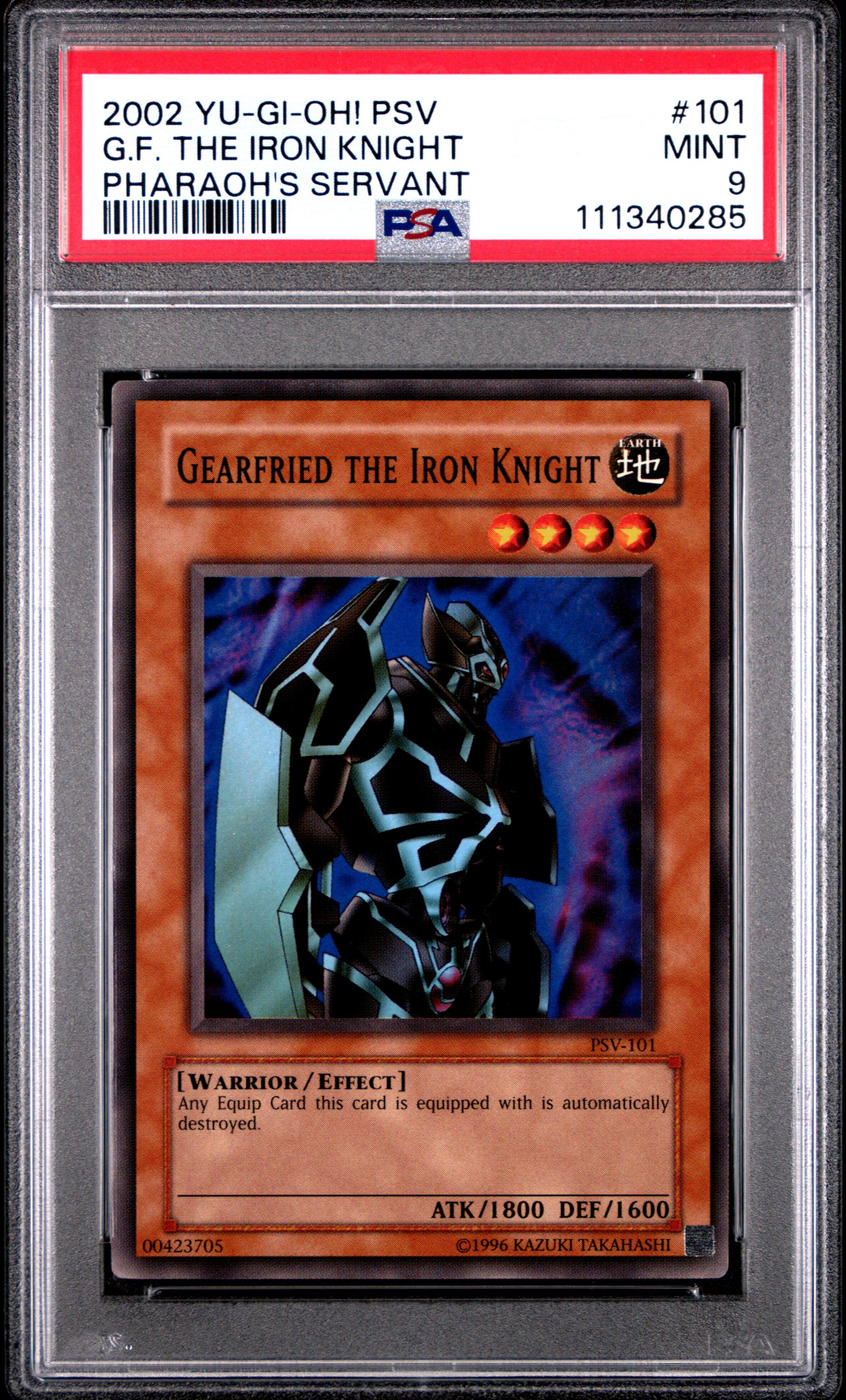 2002 Yu-gi-oh! Psv-pharaoh's Servant 101 Gearfried The Iron Knight PSA 9