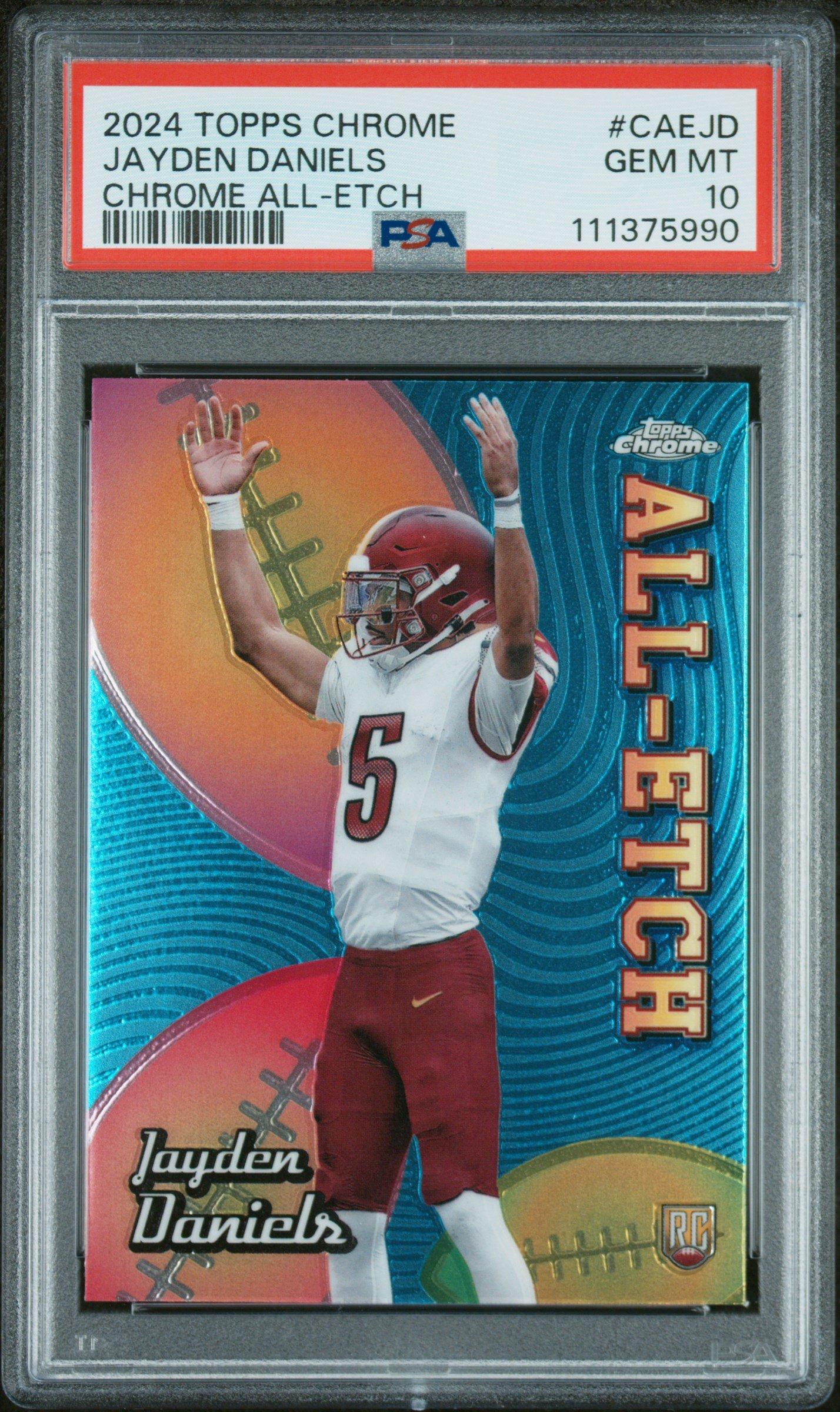 2024 Topps Chrome Chrome All-etch Caejd Jayden Daniels PSA 10