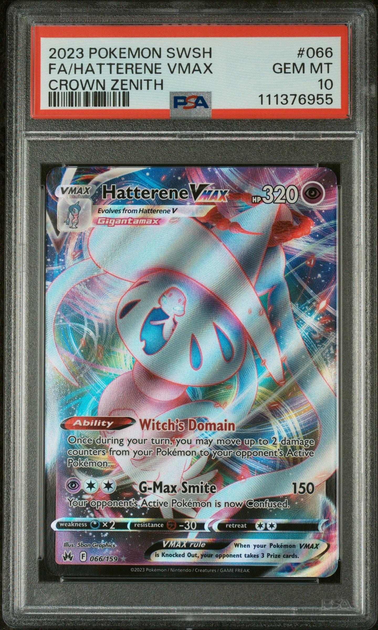 2023 Pokemon Sword And Shield Crown Zenith 066 Full Art/hatterene Vmax PSA 10