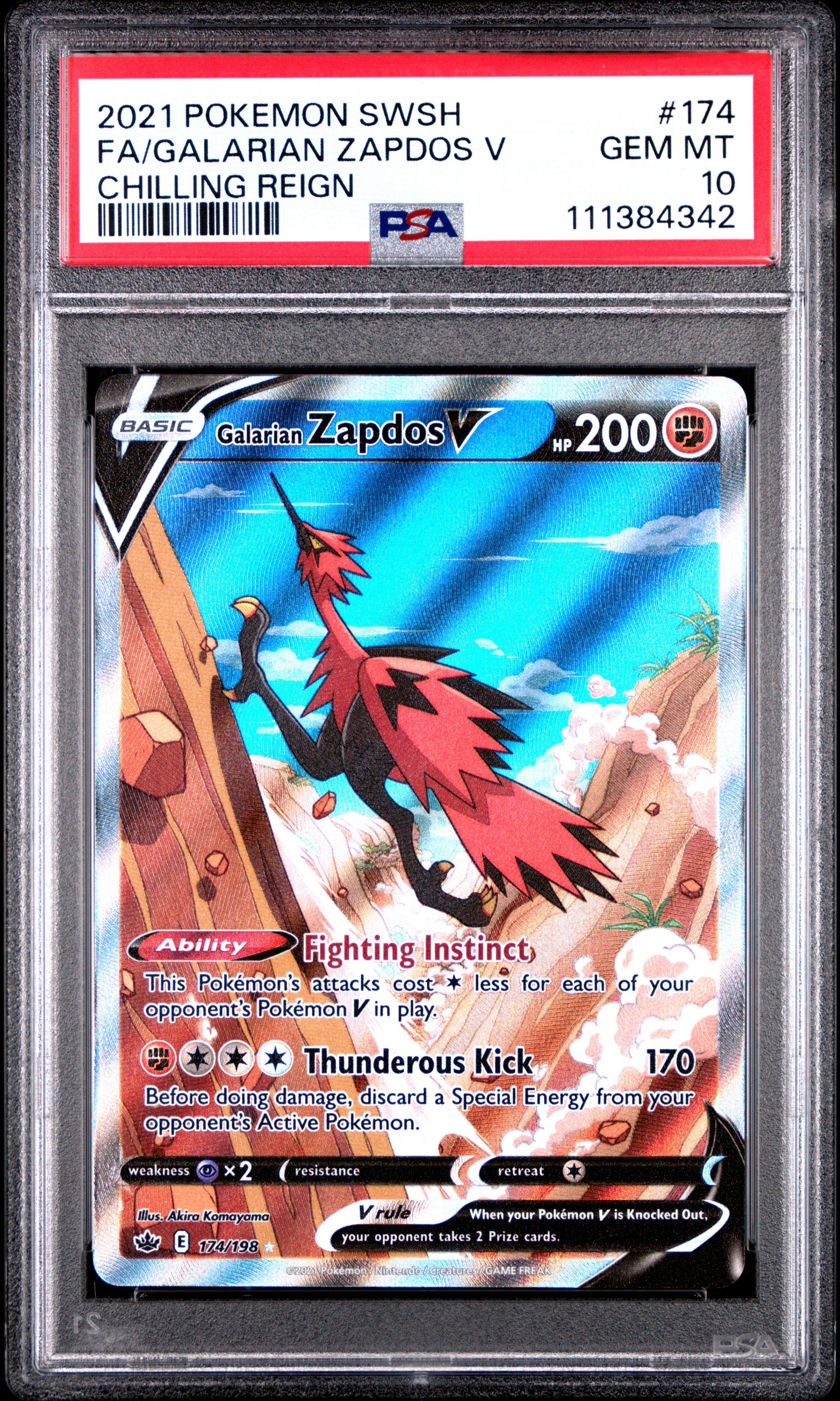 2021 Pokemon Sword & Shield Chilling Reign 174 Full Art/galarian