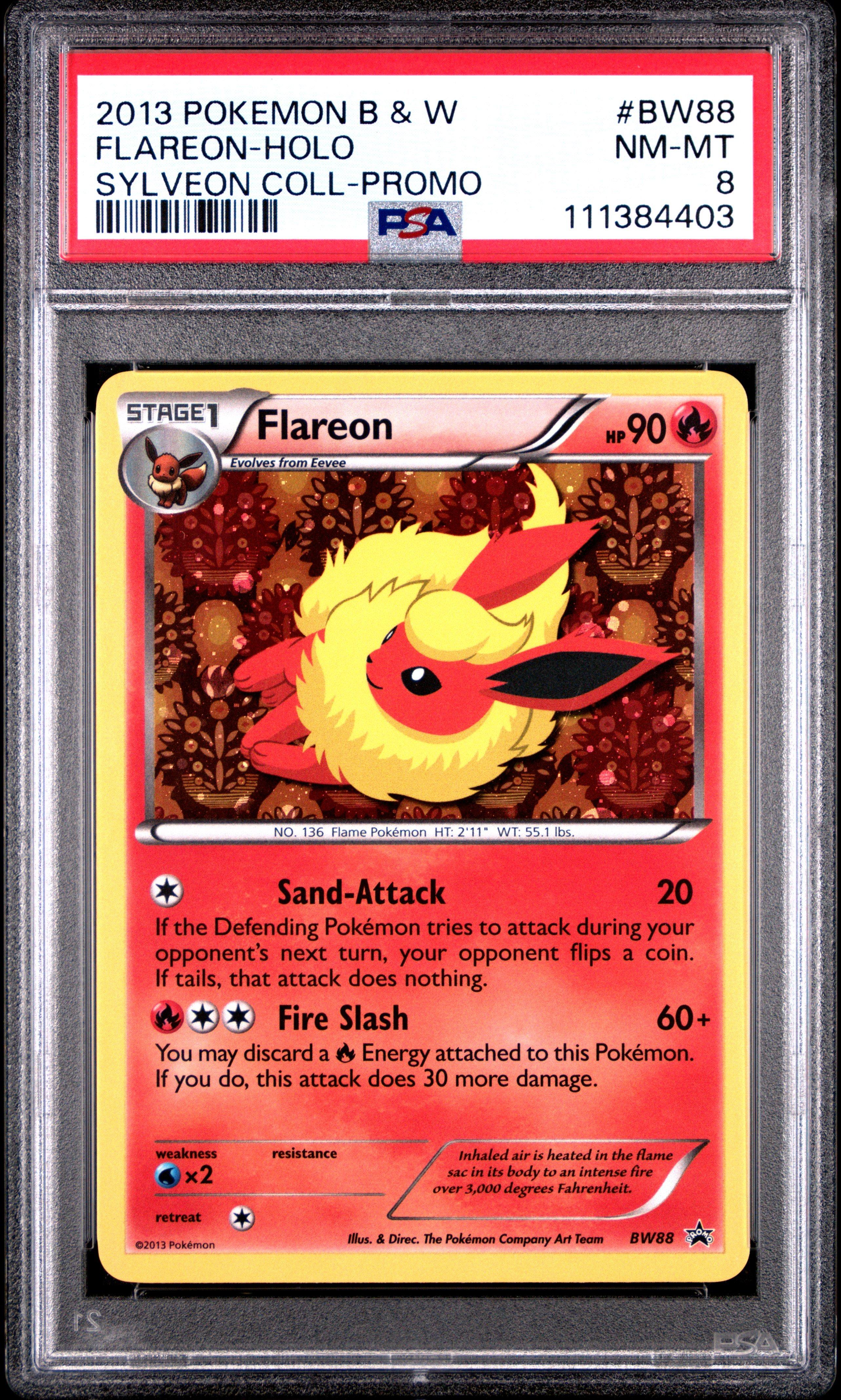 2013 Pokemon Black & White Promo Bw88 Flareon-holo Sylveon