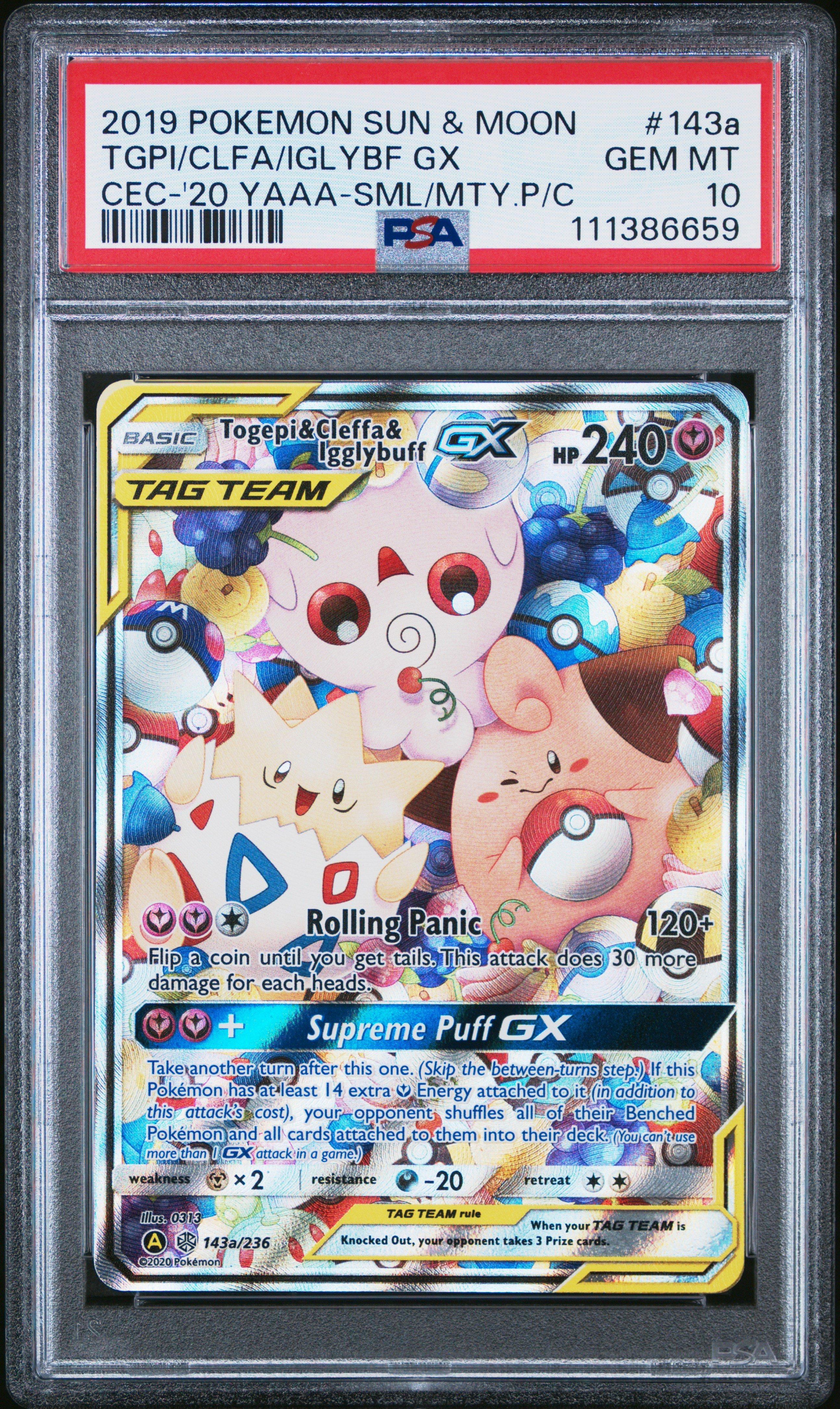 2019 Pokemon Sun & Moon Cosmic Eclipse 143a Togepi & Cleffa