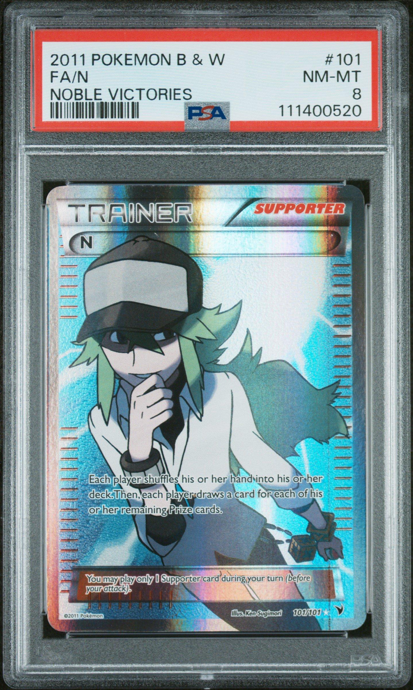 2011 Pokemon Black & White Noble Victories 101 Full Art/n PSA 8
