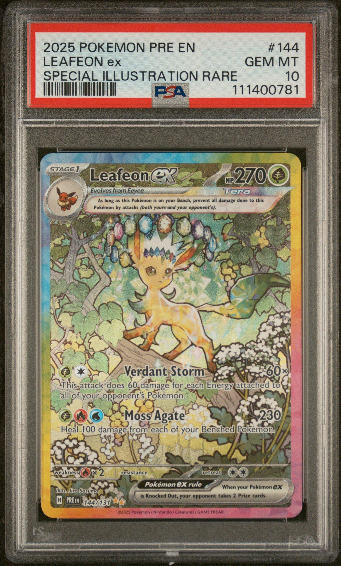 2025 Pokemon Pre En-prismatic Evolutions 144 Leafeon Ex Special