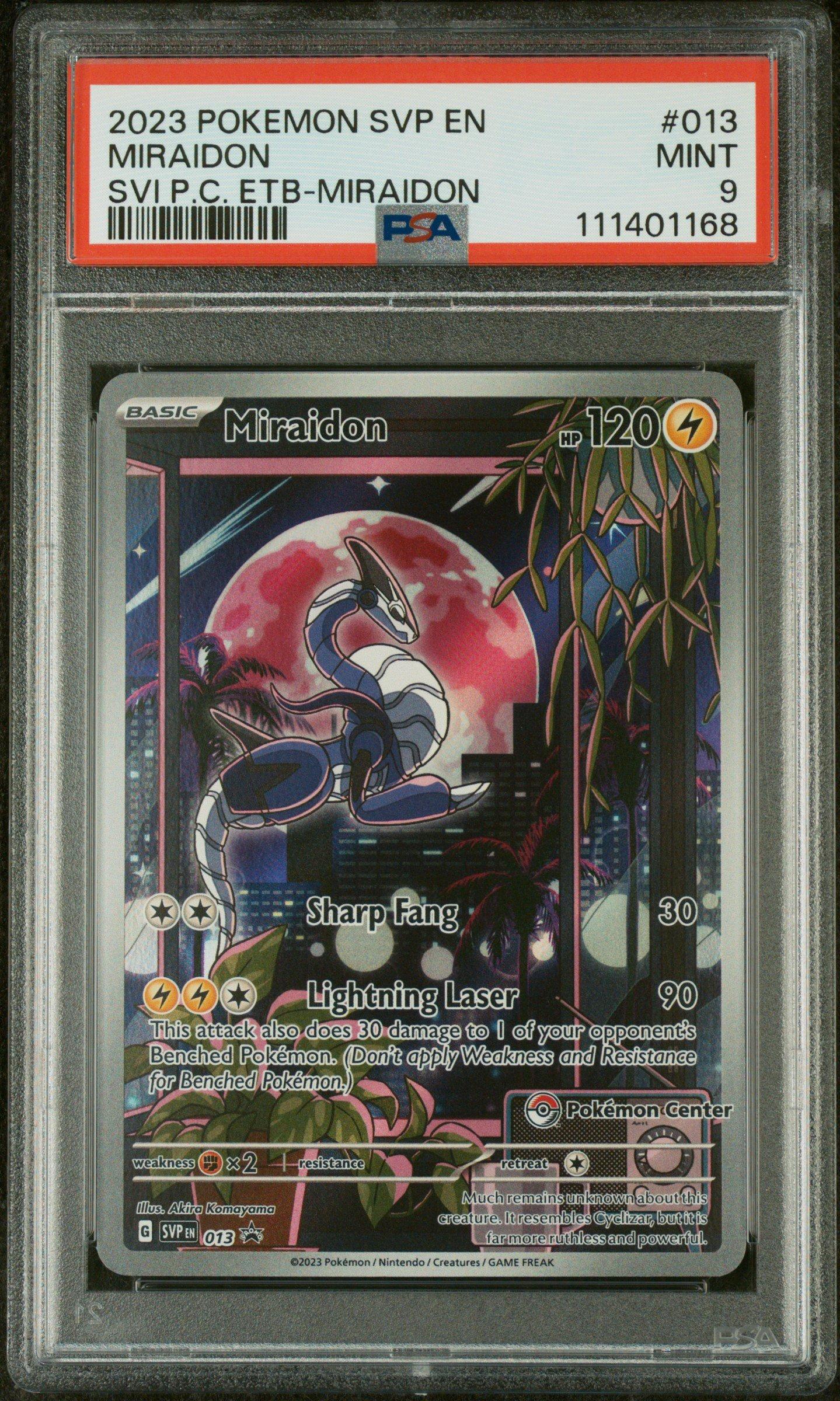 2023 Pokemon Svp En-sv Black Star Promo 013 Miraidon Scarlet & Violet Pokemon Center Elite Trainer Box-miraidon PSA