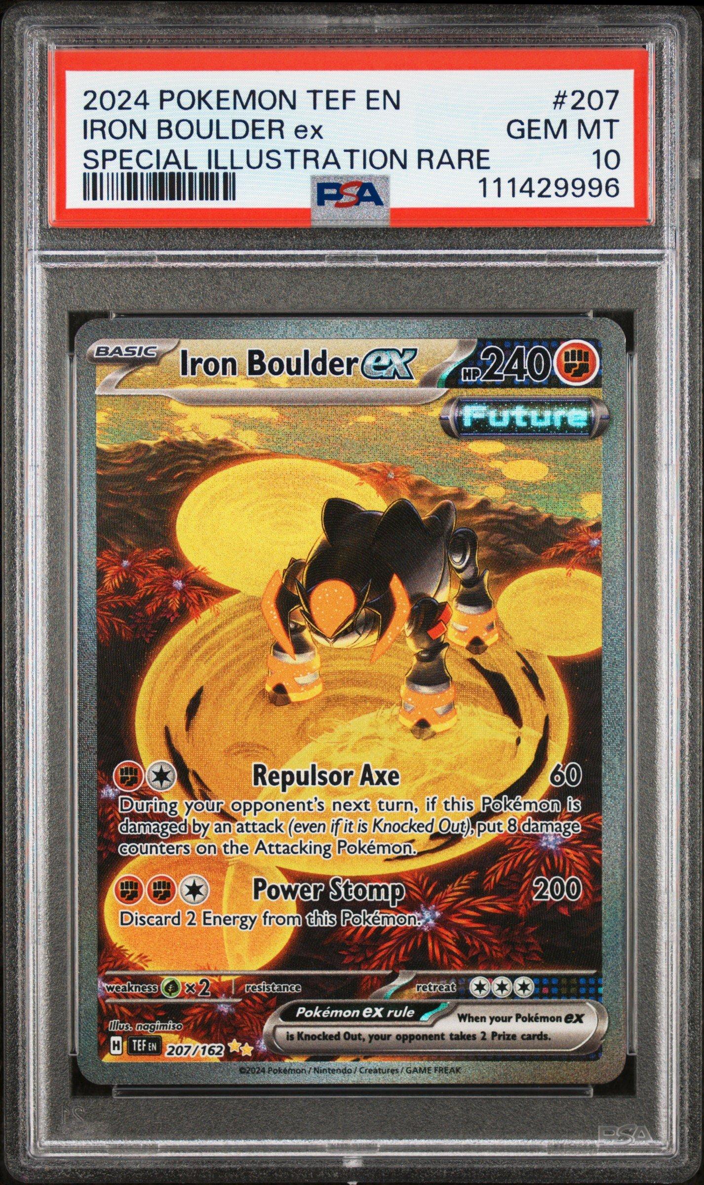 2024 Pokemon Tef En-temporal Forces 207 Iron Boulder Ex Special  Illustration Rare PSA 10 Graded Card | GameStop