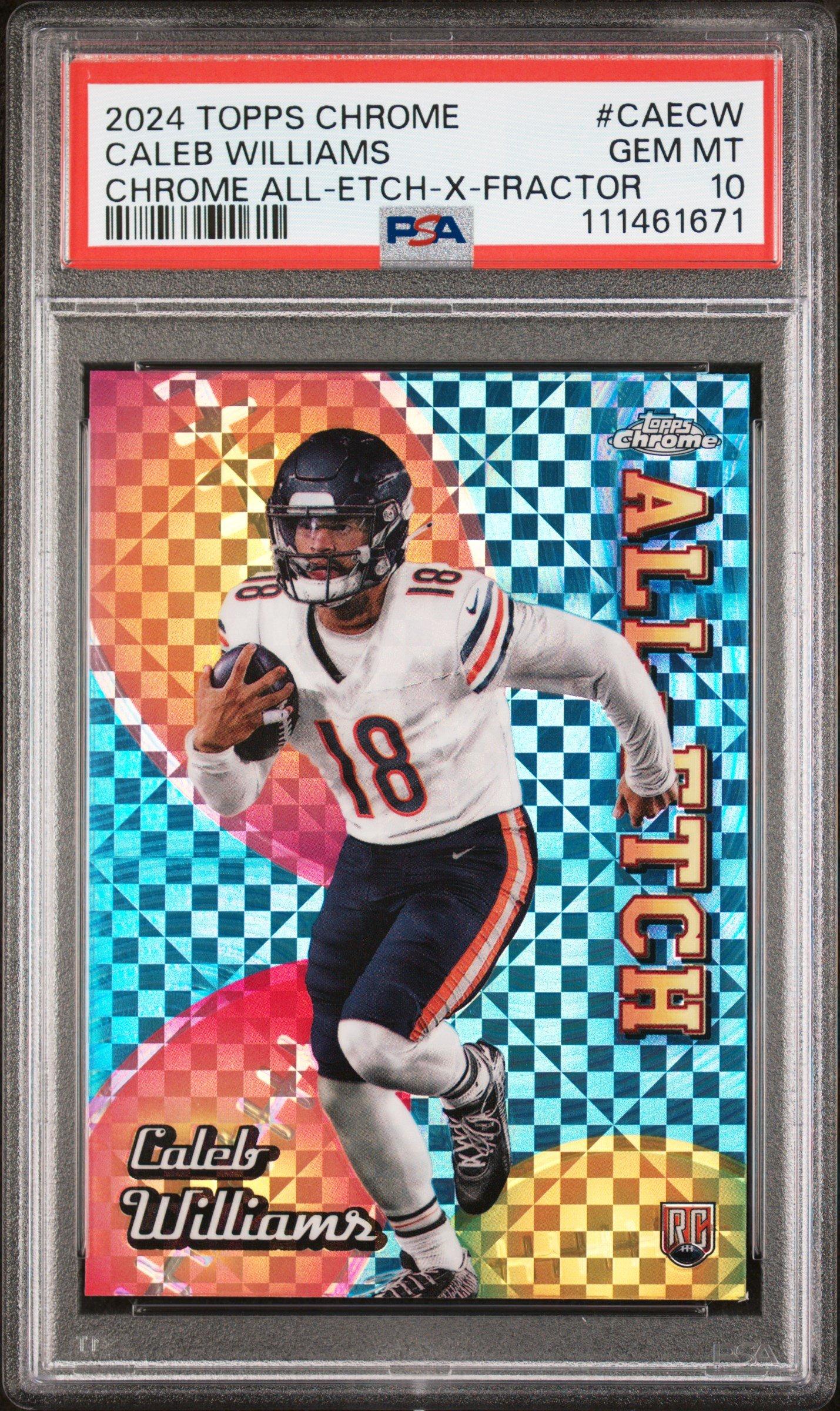 2024 Topps Chrome Chrome All-etch Caecw Caleb Williams X-fractor PSA 10