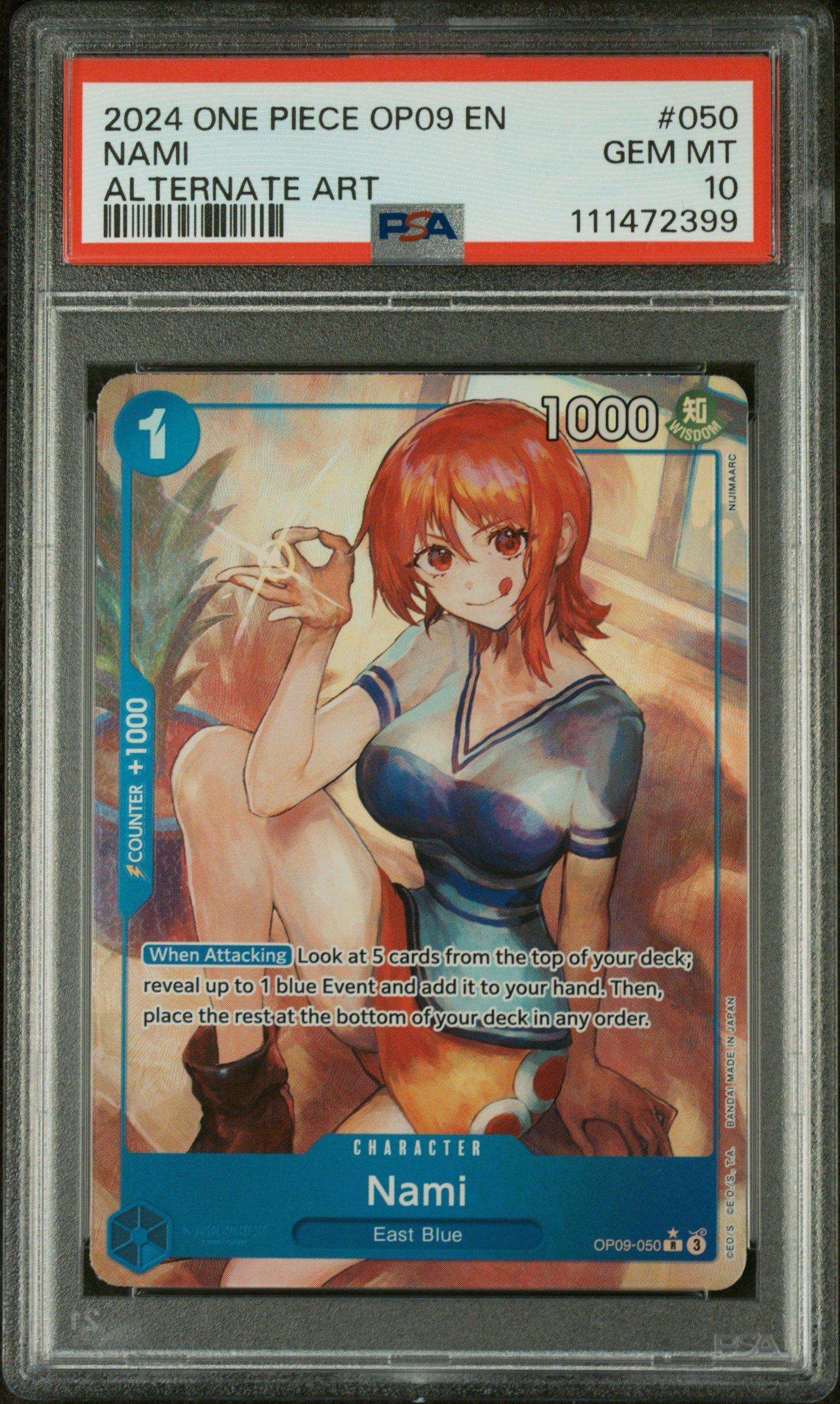 2024 ONE PIECE Nami トレジャーレアカード　PSA10 PSA 10 Nami Treasure Rare Wings of the Captain ST01-007 One