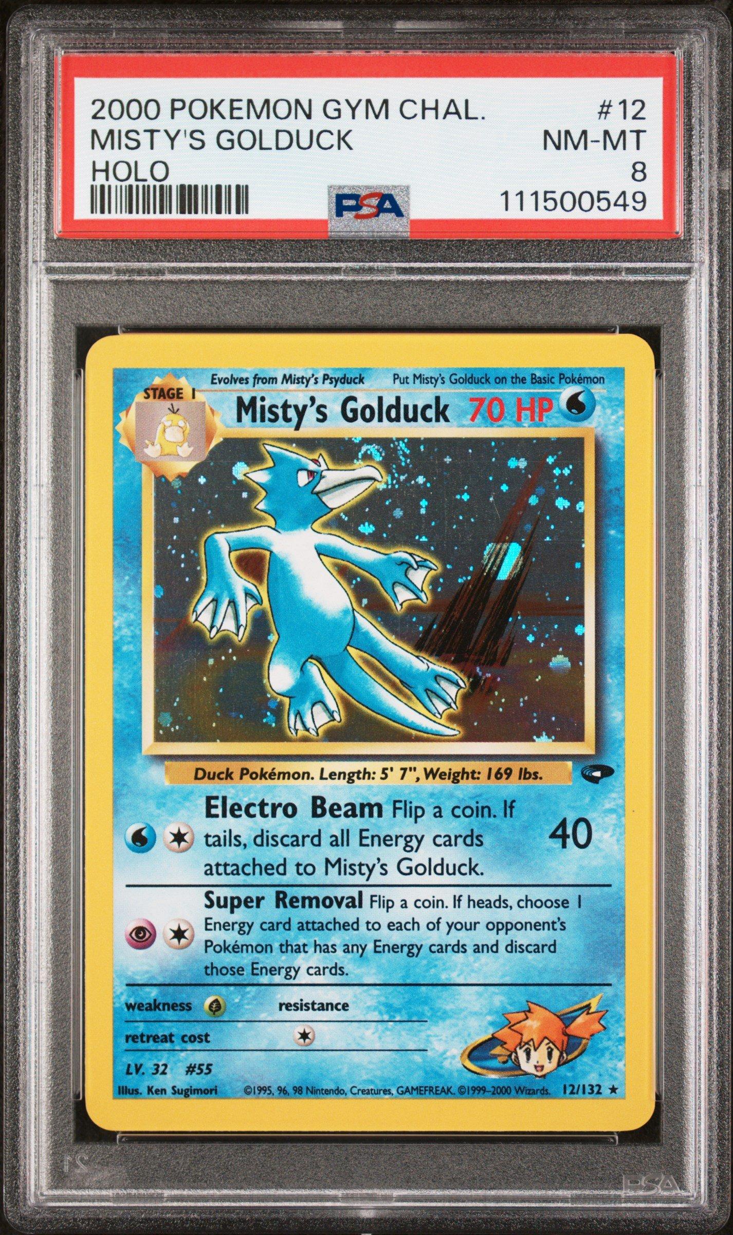 2000 Pokemon Gym Challenge 12 Misty's Golduck Holo PSA