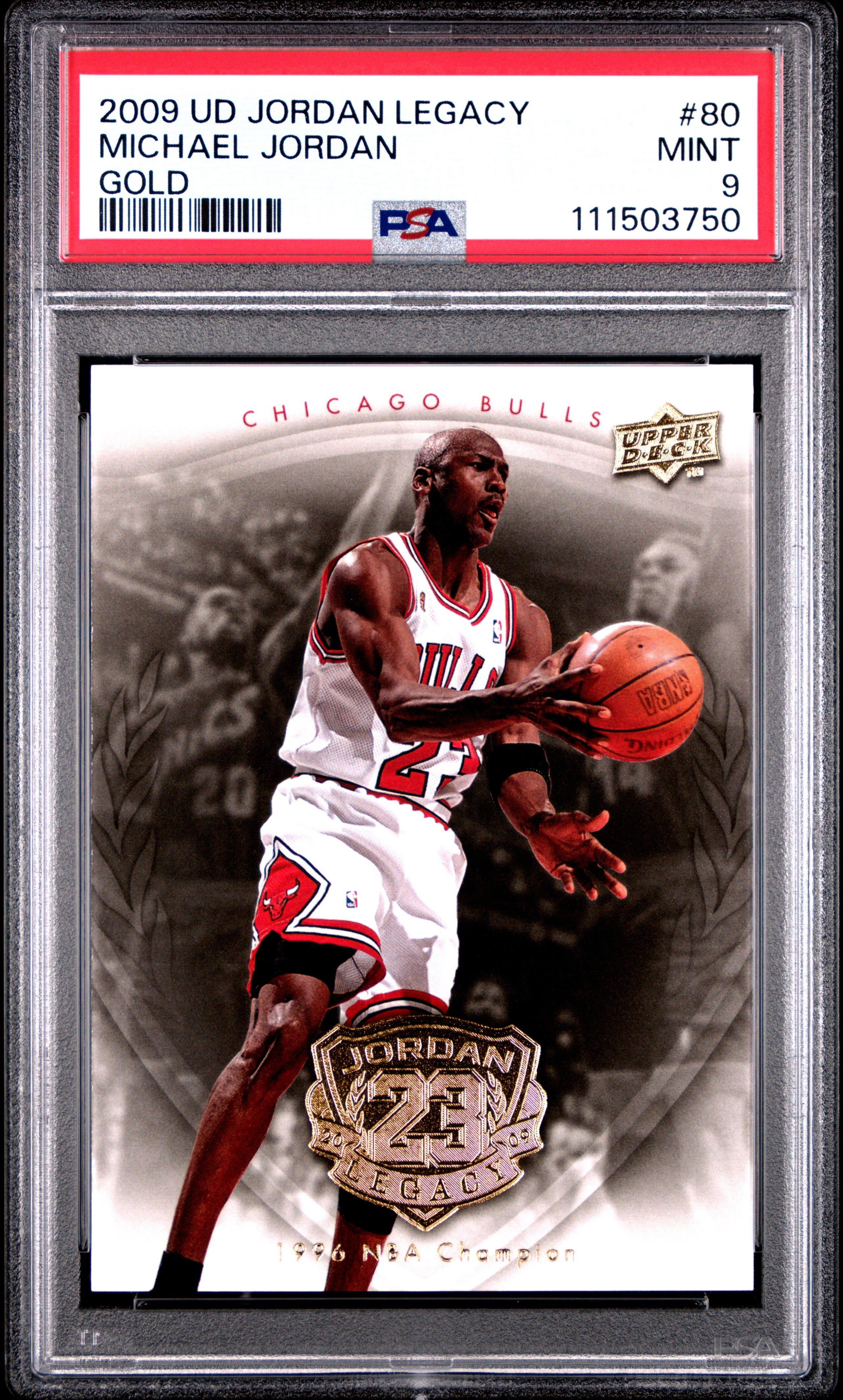 2009 Upper Deck Jordan Legacy Gold 80 Michael Jordan PSA 9 Graded 