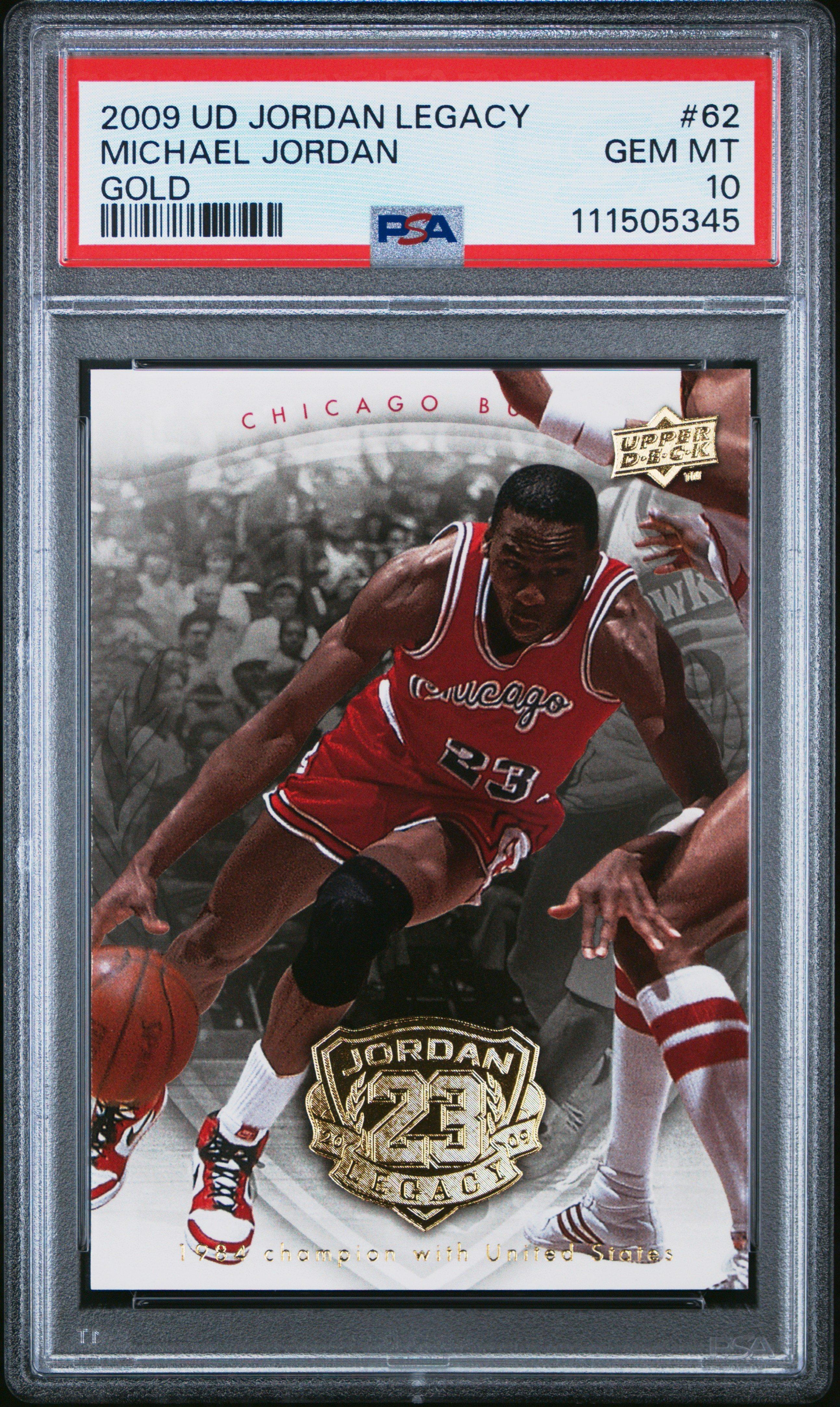 2009 Upper Deck Jordan Legacy Gold 62 Michael Jordan PSA 10 Graded