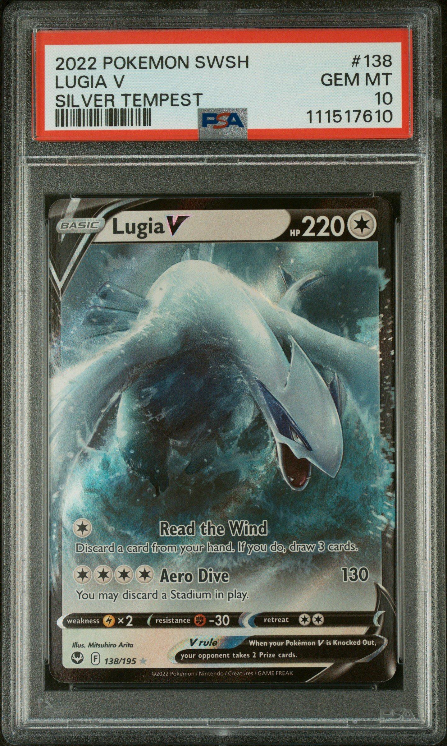 2022 Pokemon Sword & Shield Silver Tempest 138 Lugia V PSA 10