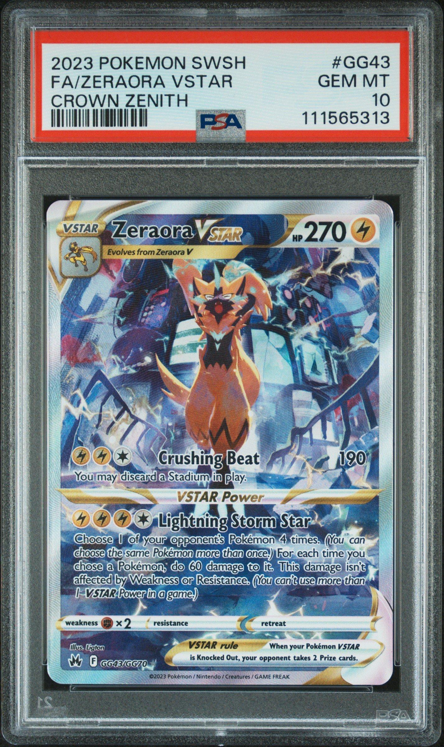 2023 Pokemon Sword And Shield Crown Zenith Gg43 Full Art/zeraora