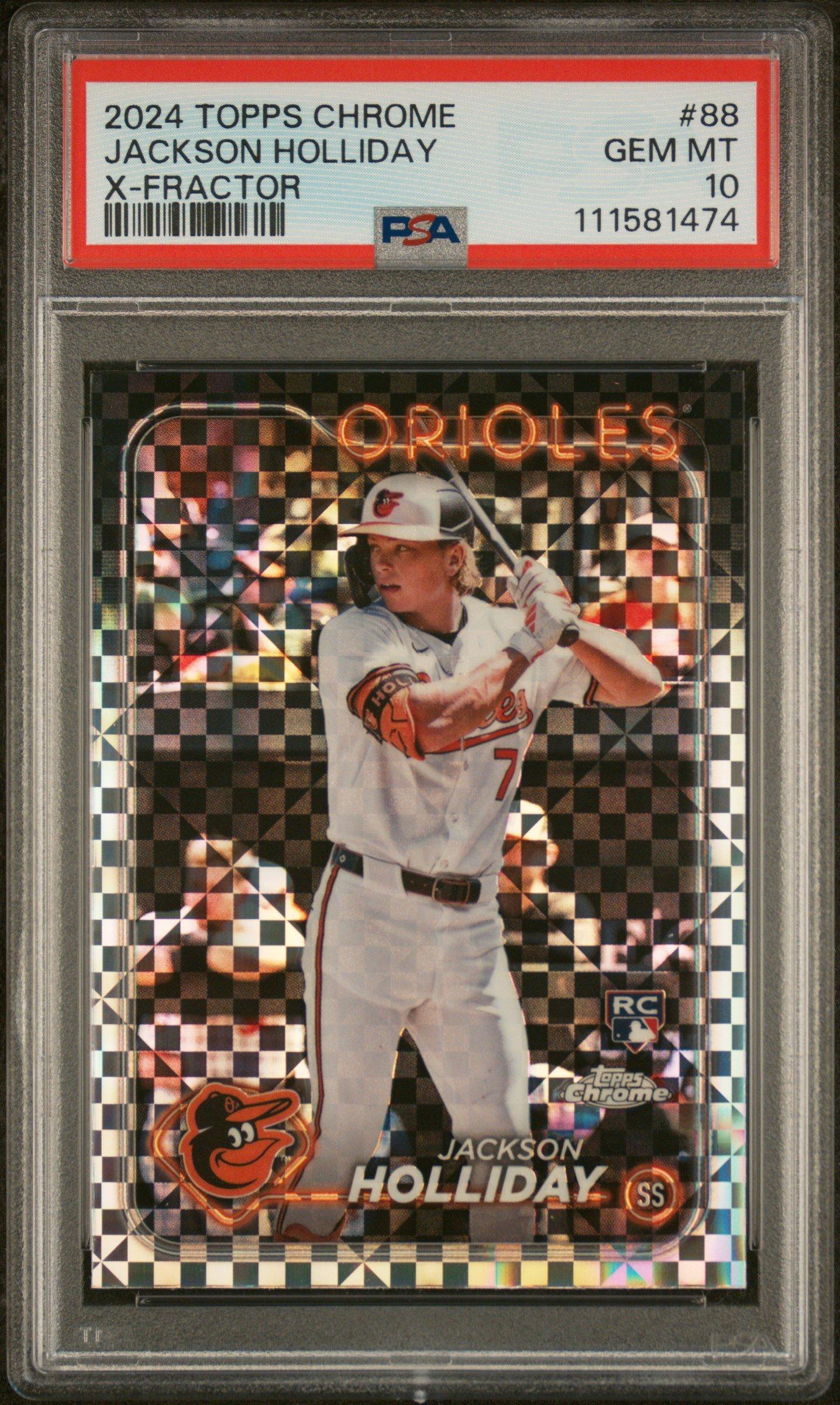 2024 Topps Chrome 88 Jackson Holliday X-fractor PSA 10