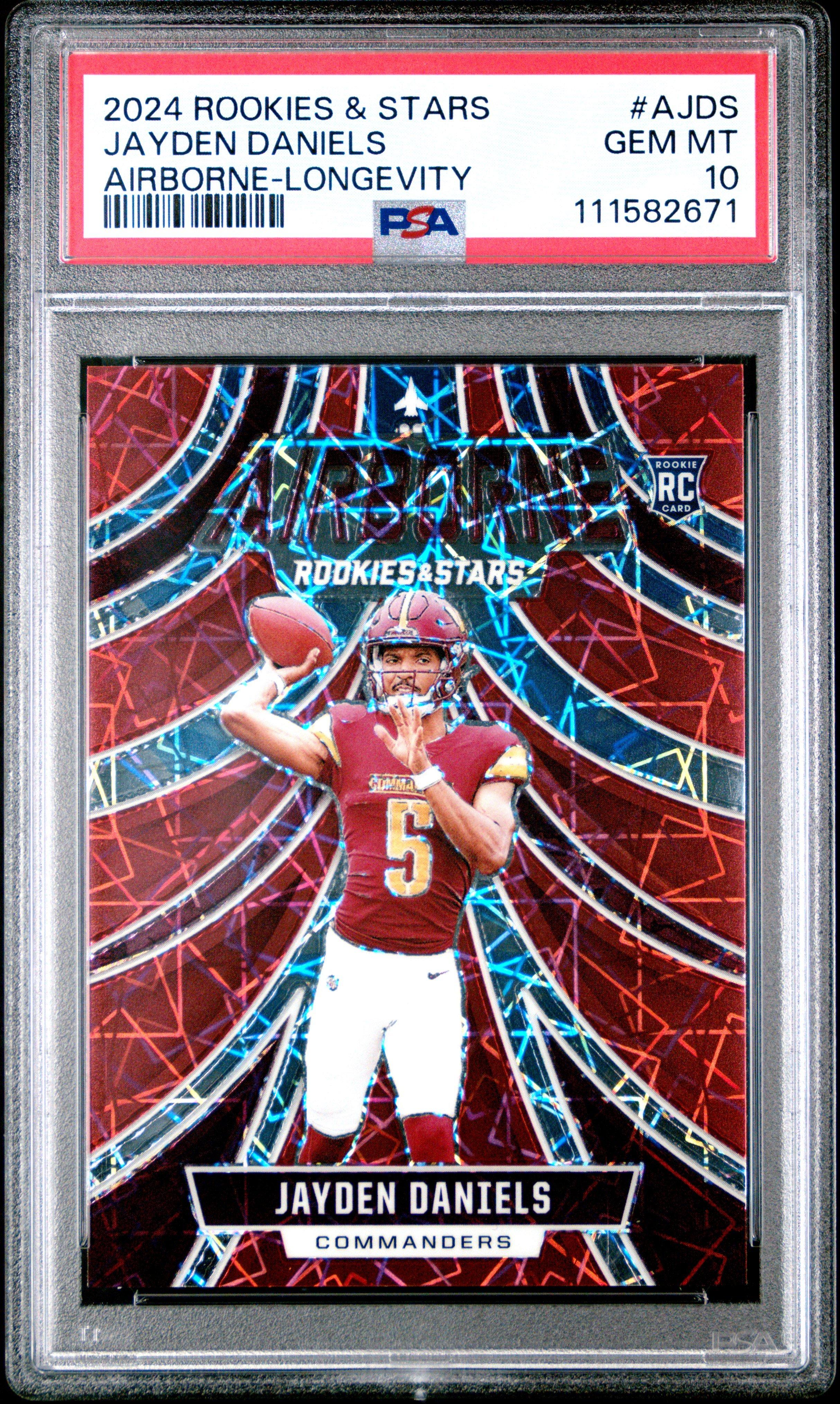 2024 Panini Rookies & Stars Airborne Ajds Jayden Daniels Longevity