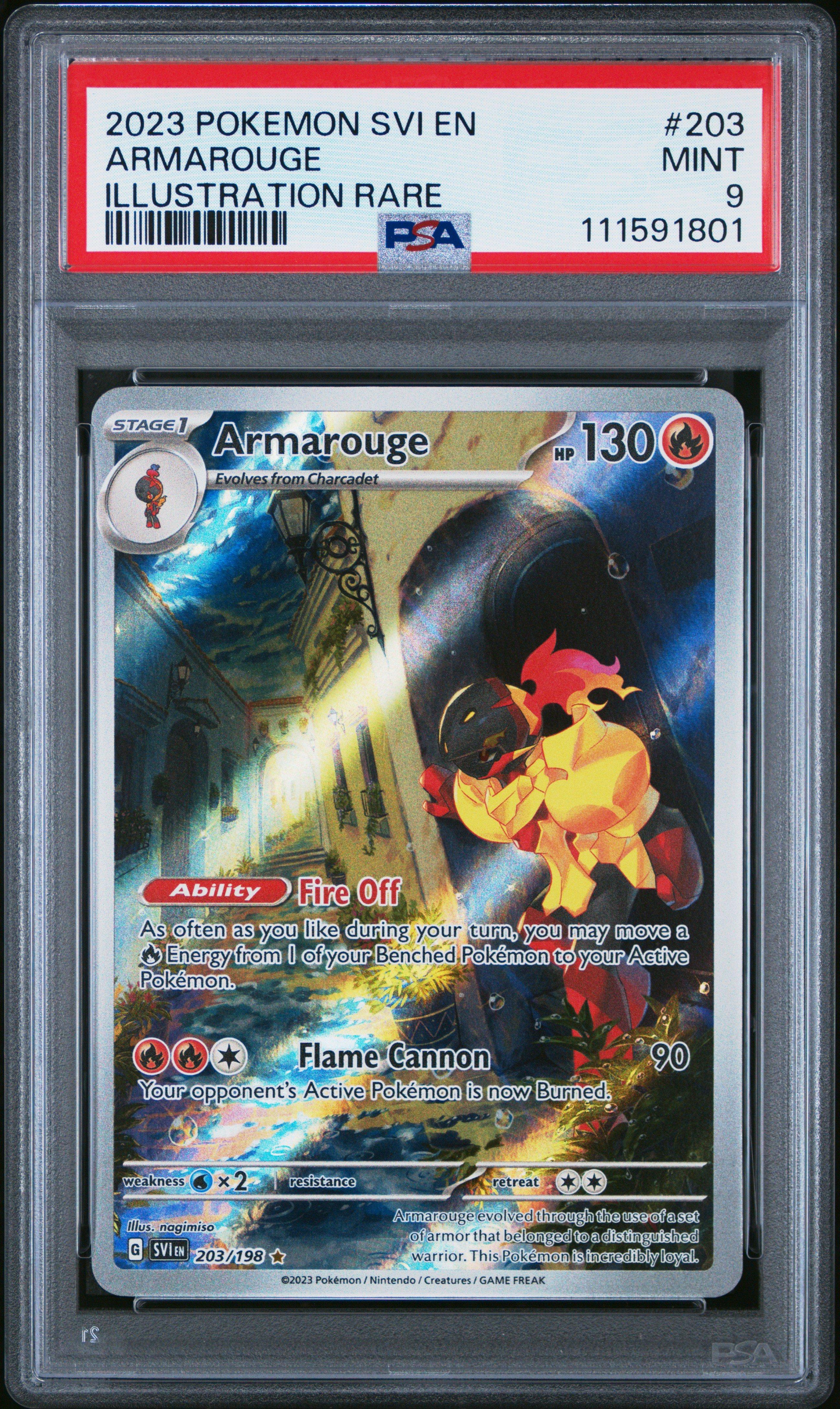 2023 Pokemon Svi En-scarlet & Violet 203 Armarouge Illustration