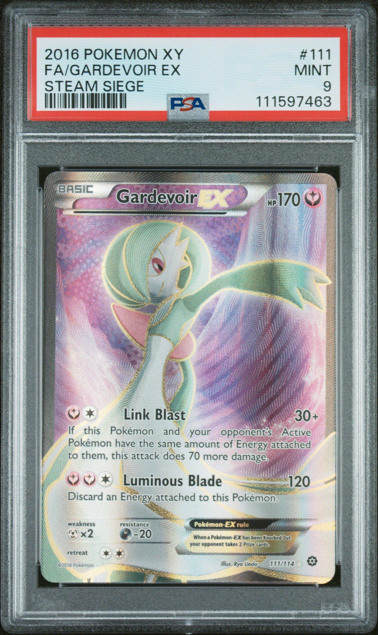 2016 Pokemon Xy Steam Siege 111 Full Art/gardevoir Ex PSA 9 Graded
