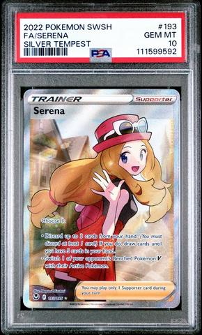 2022 Pokemon Sword & Shield Silver Tempest 193 Full Art/serena PSA