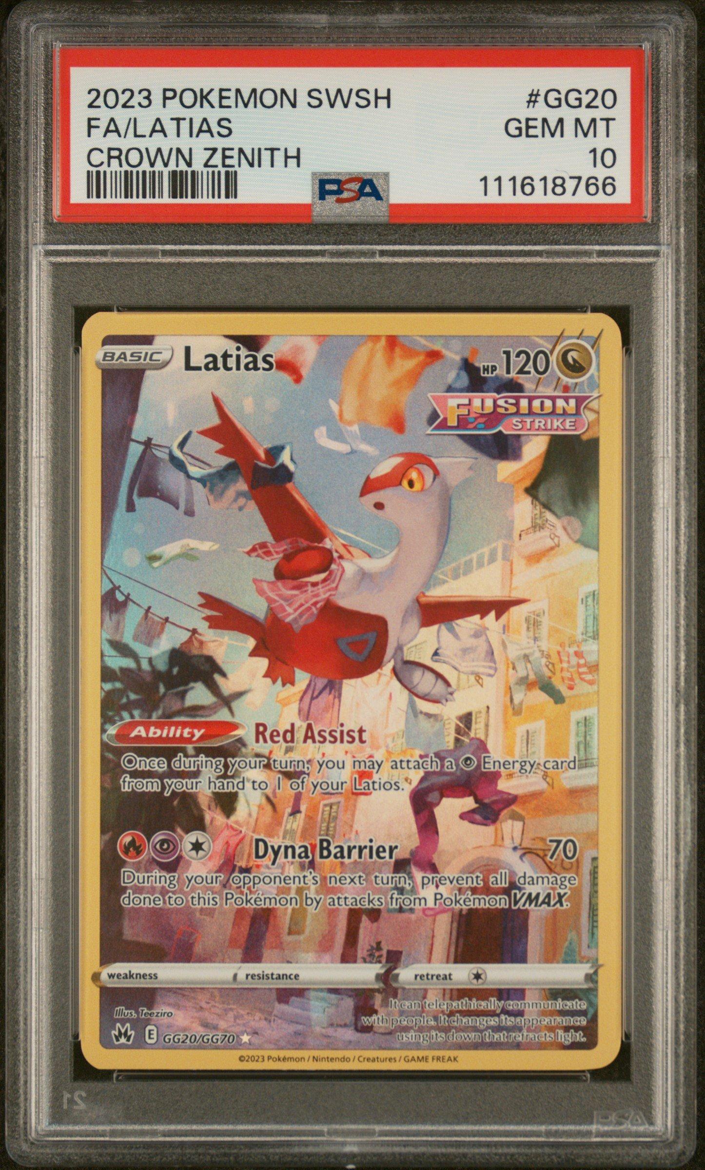 2023 Pokemon Sword And Shield Crown Zenith Gg20 Full Art/latias