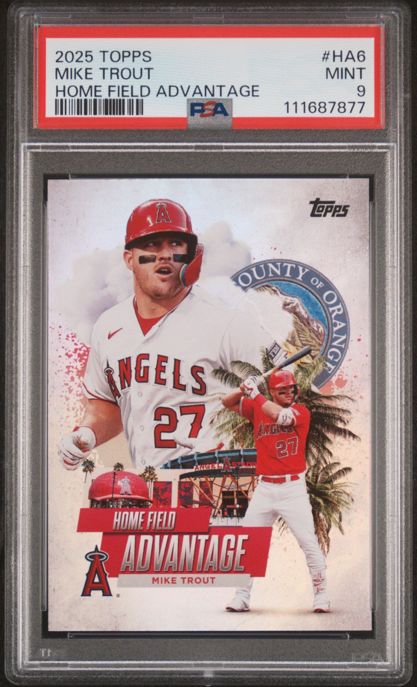 2025 Topps Home Field Advantage Ha6 Mike Trout PSA 9 Graded Card | GameStop