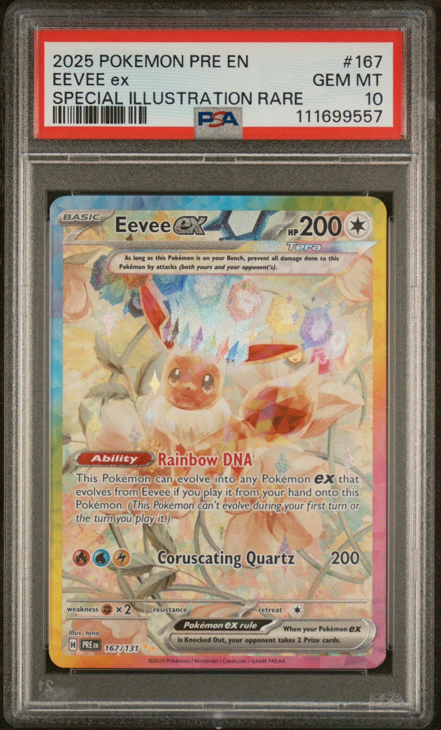 2025 Pokemon Pre En-prismatic Evolutions 167 Eevee Ex Special