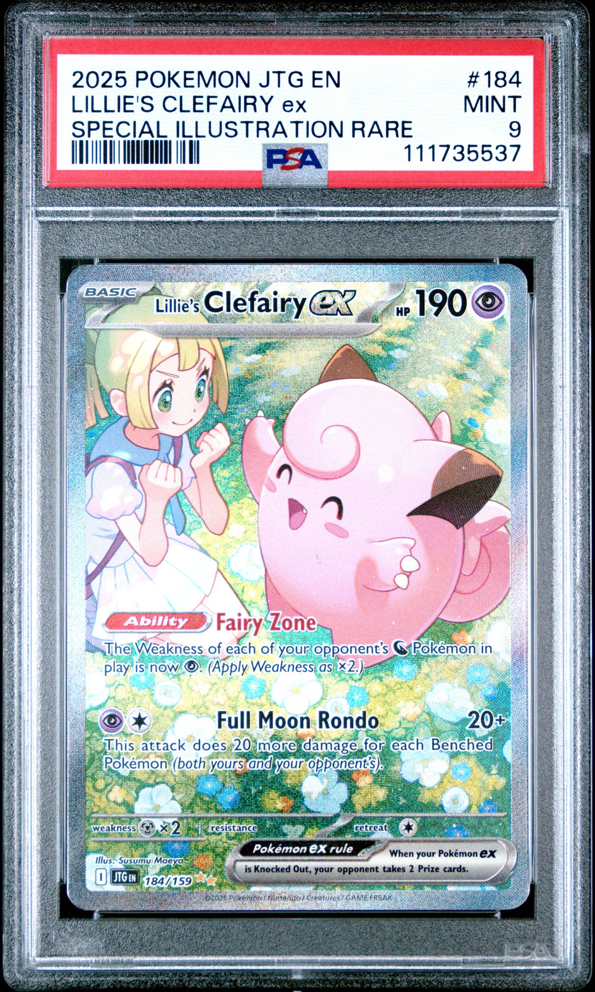 2025 Pokemon Jtg En-journey Together 184 Lillie's Clefairy Ex