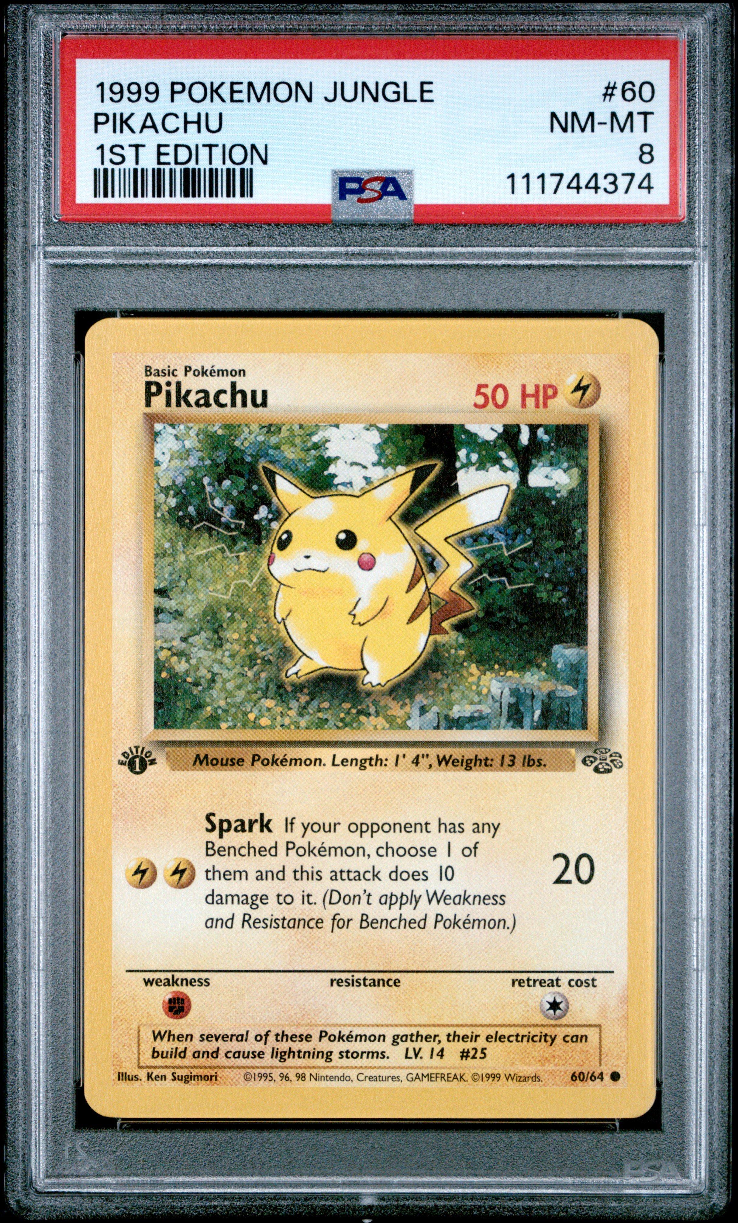 1999 Pokemon Jungle 60 Pikachu 1st Edition PSA