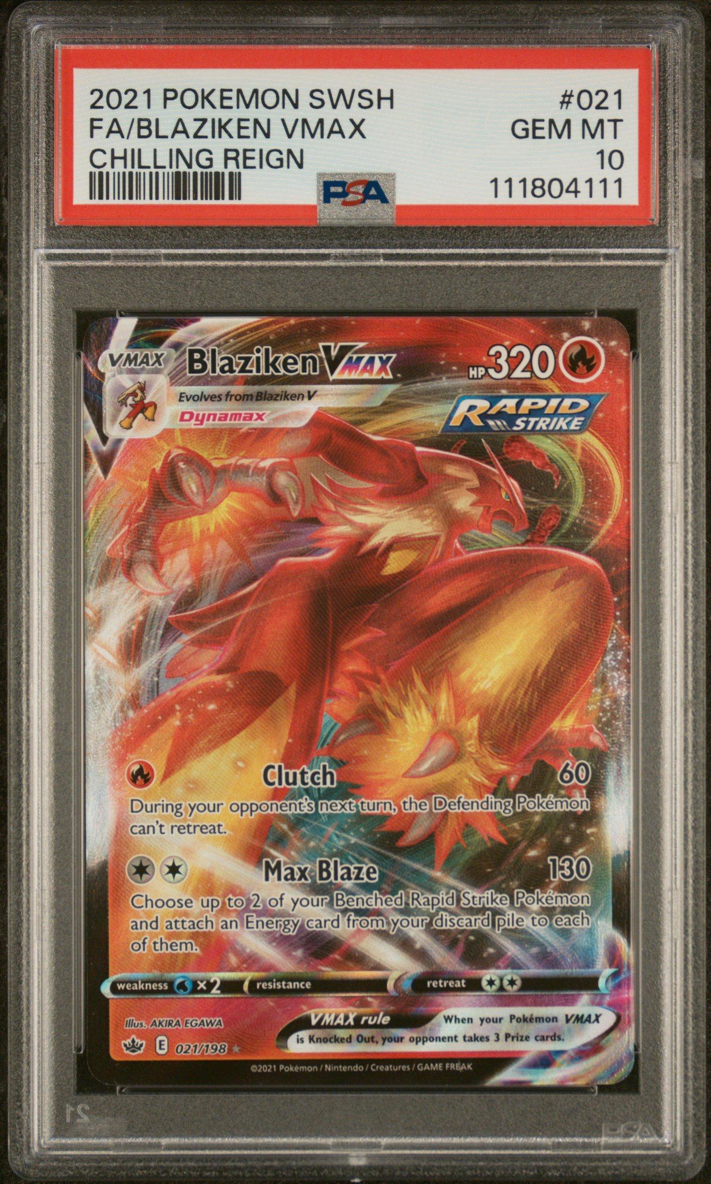2021 Pokemon Sword & Shield Chilling Reign 021 Full Art/blaziken