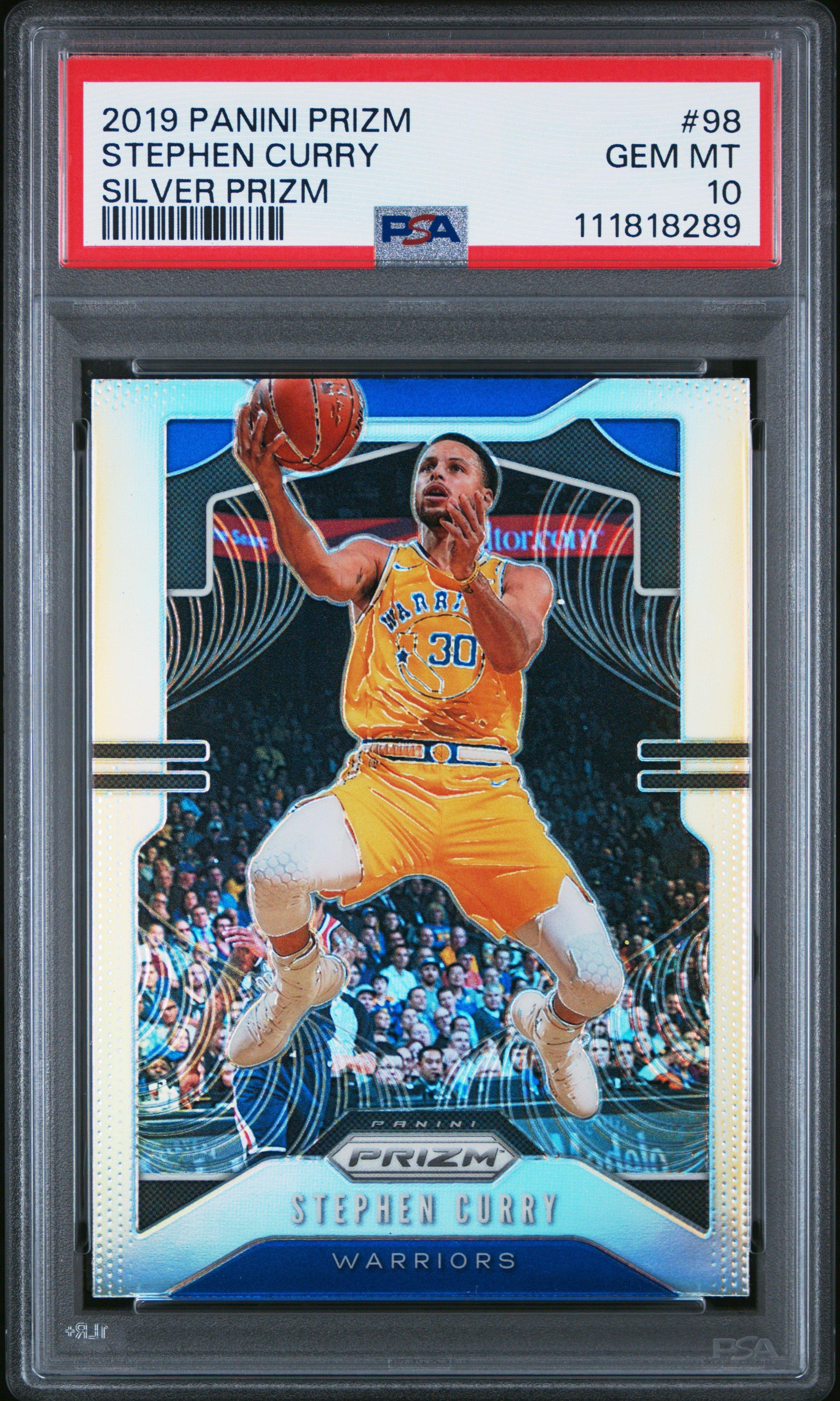 2019 Panini Prizm 98 Stephen Curry Silver Prizm PSA 10 Graded Card