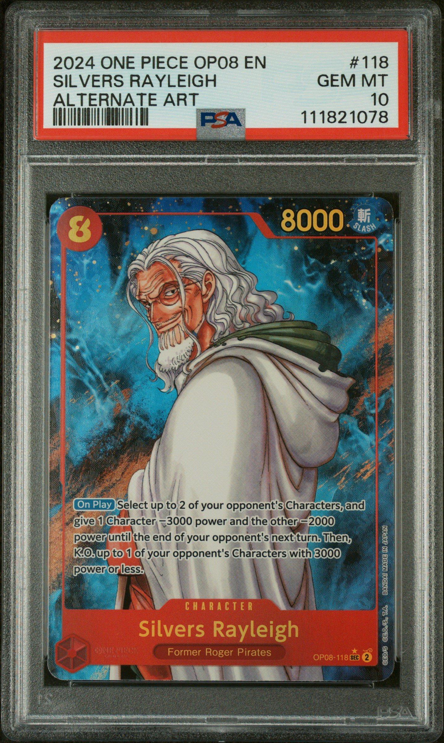 2024 One Piece Op08-two Legends 118 Silvers Rayleigh Alternate Art