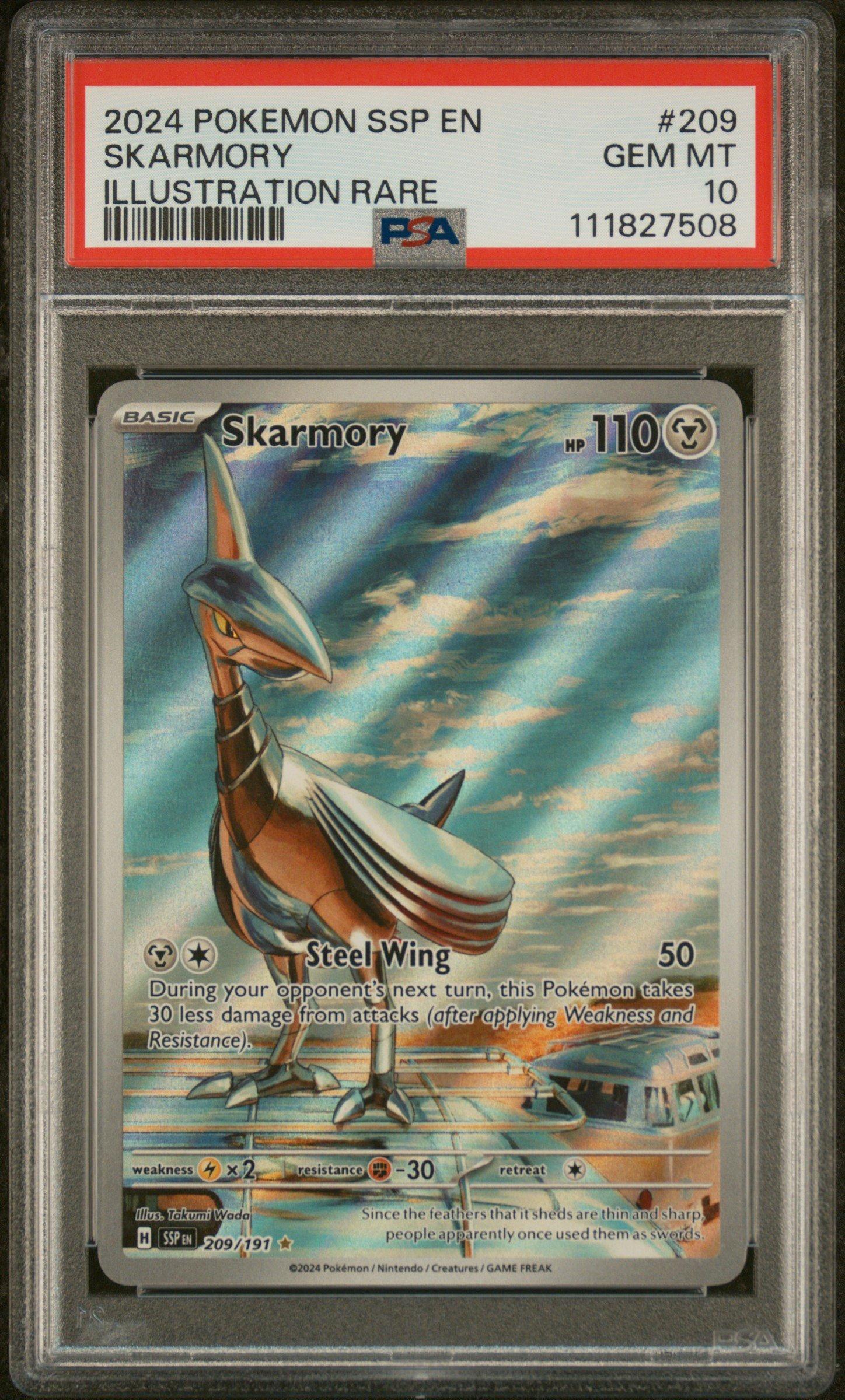 2024 Pokemon Ssp En-surging Sparks 209 Skarmory Illustration Rare