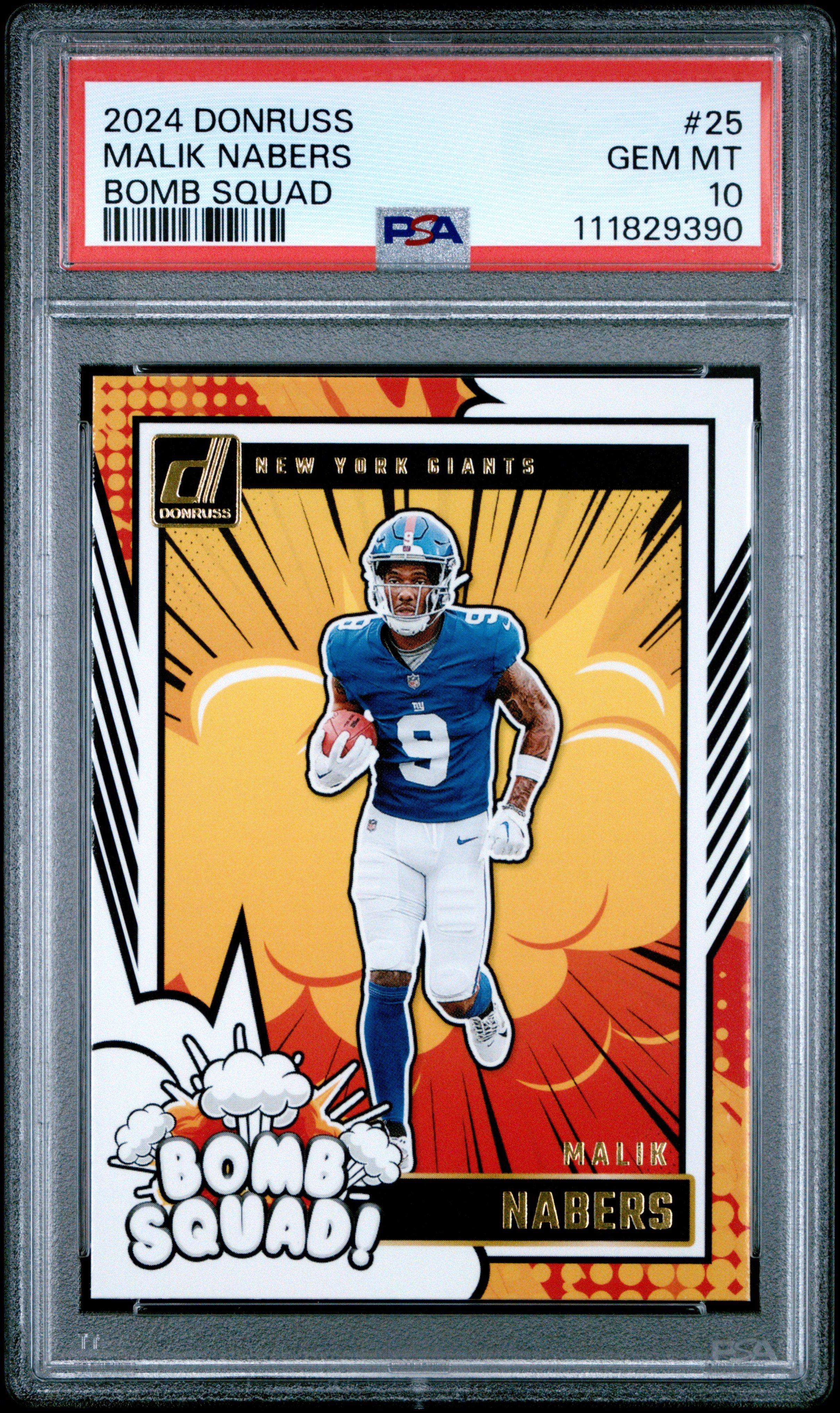 2024 Panini Donruss Bomb Squad 25 Malik Nabers PSA 10